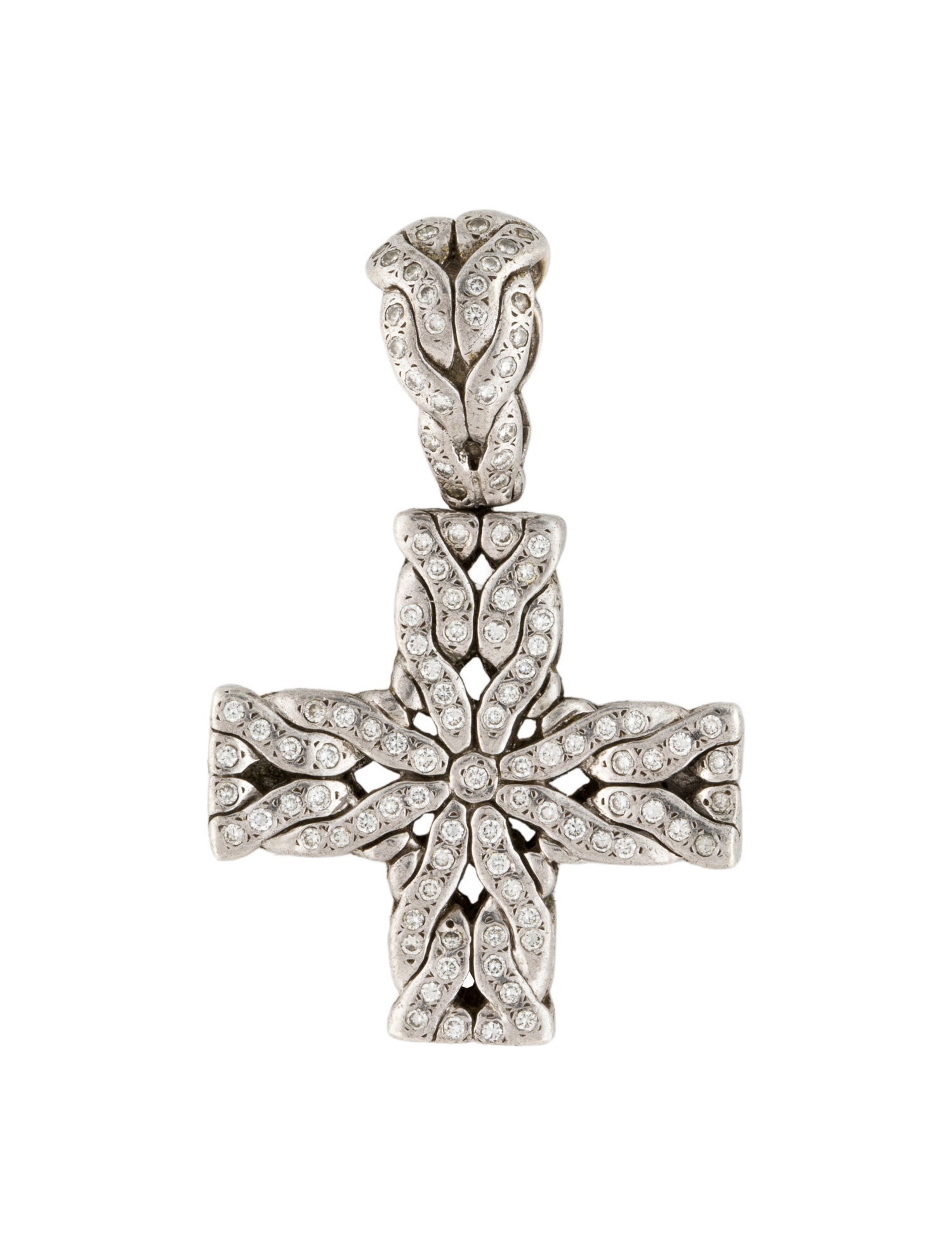 John Hardy Diamond Cross Pendant