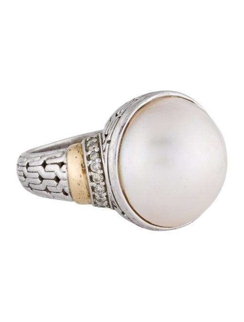 John Hardy Pearl & Diamond Cocktail Ring