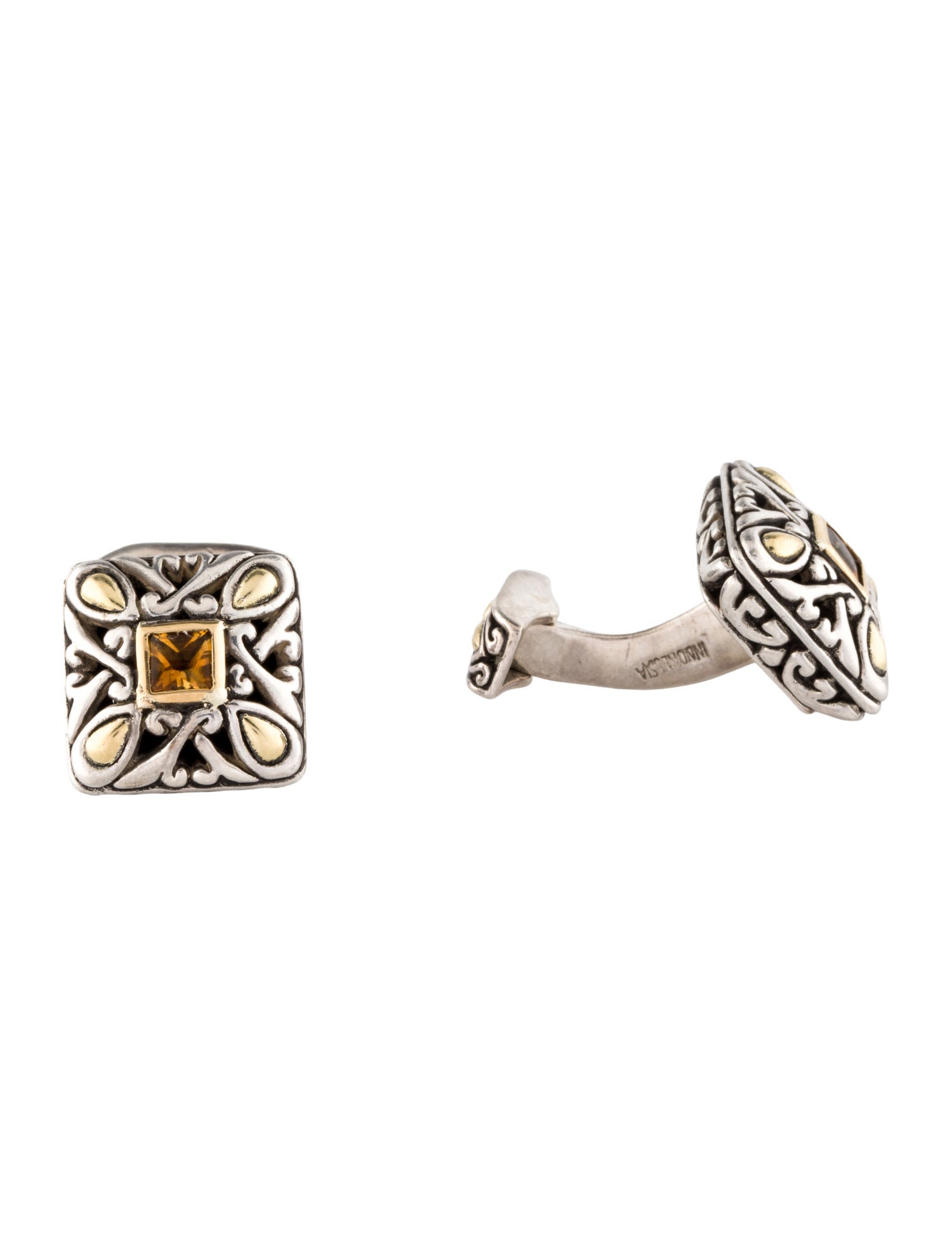 John Hardy Citrine Cufflinks