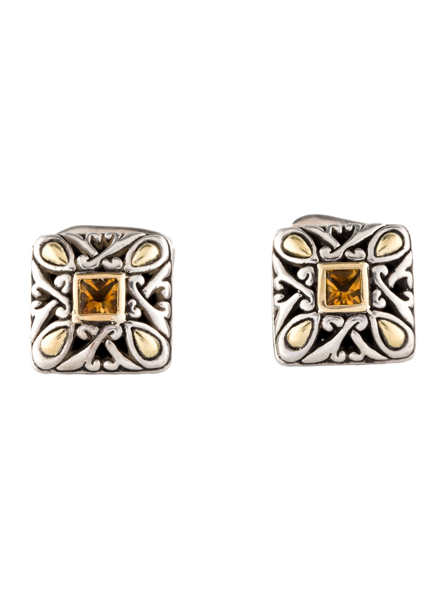 John Hardy Citrine Cufflinks