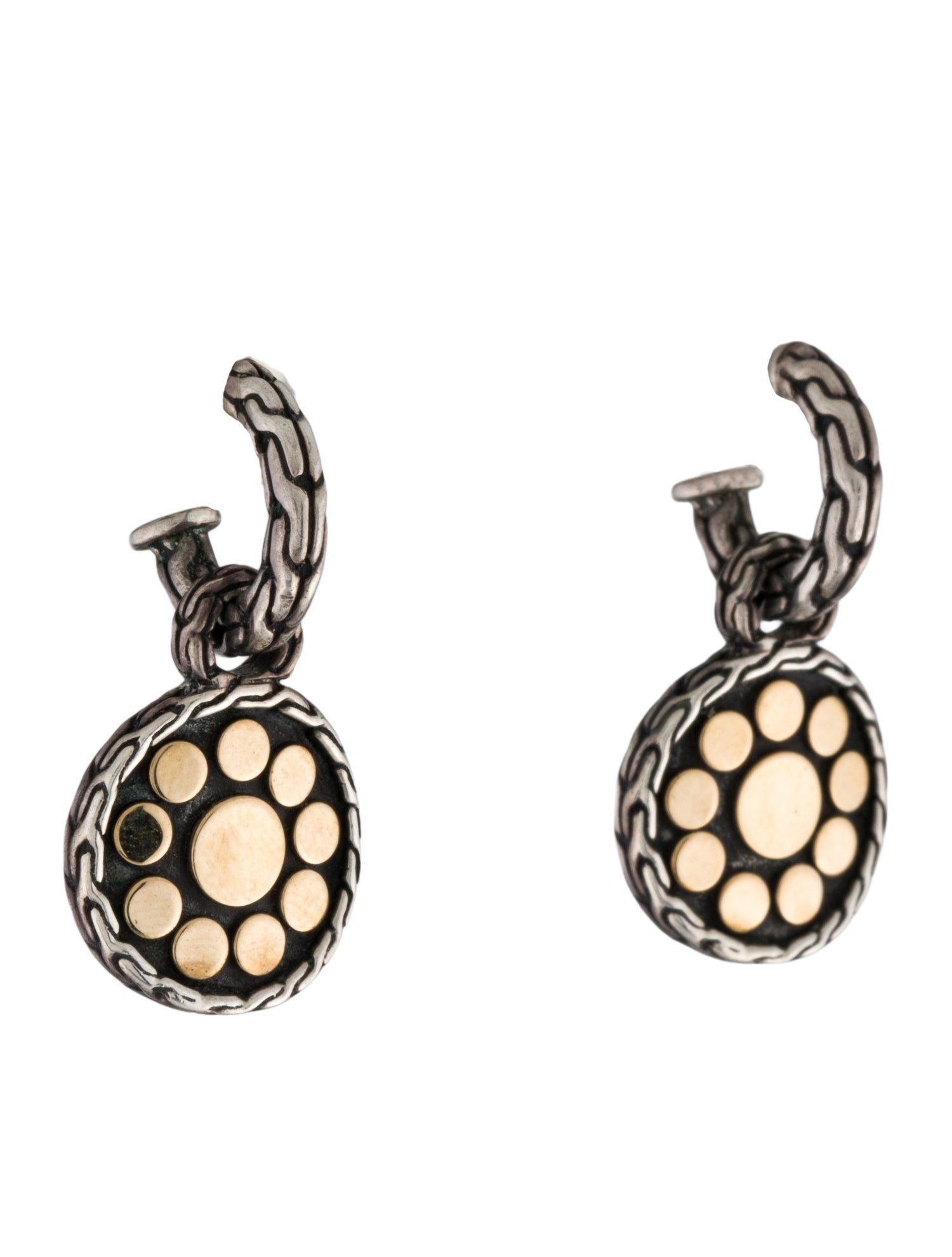 John Hardy Two-Tone Dot Drop Earrings