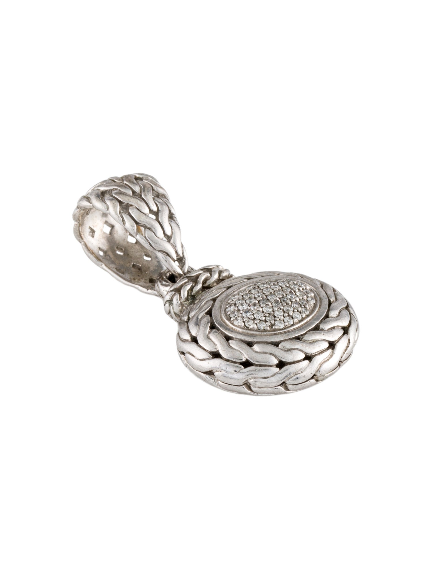 John Hardy Diamond Classic Chain Oval Pendant