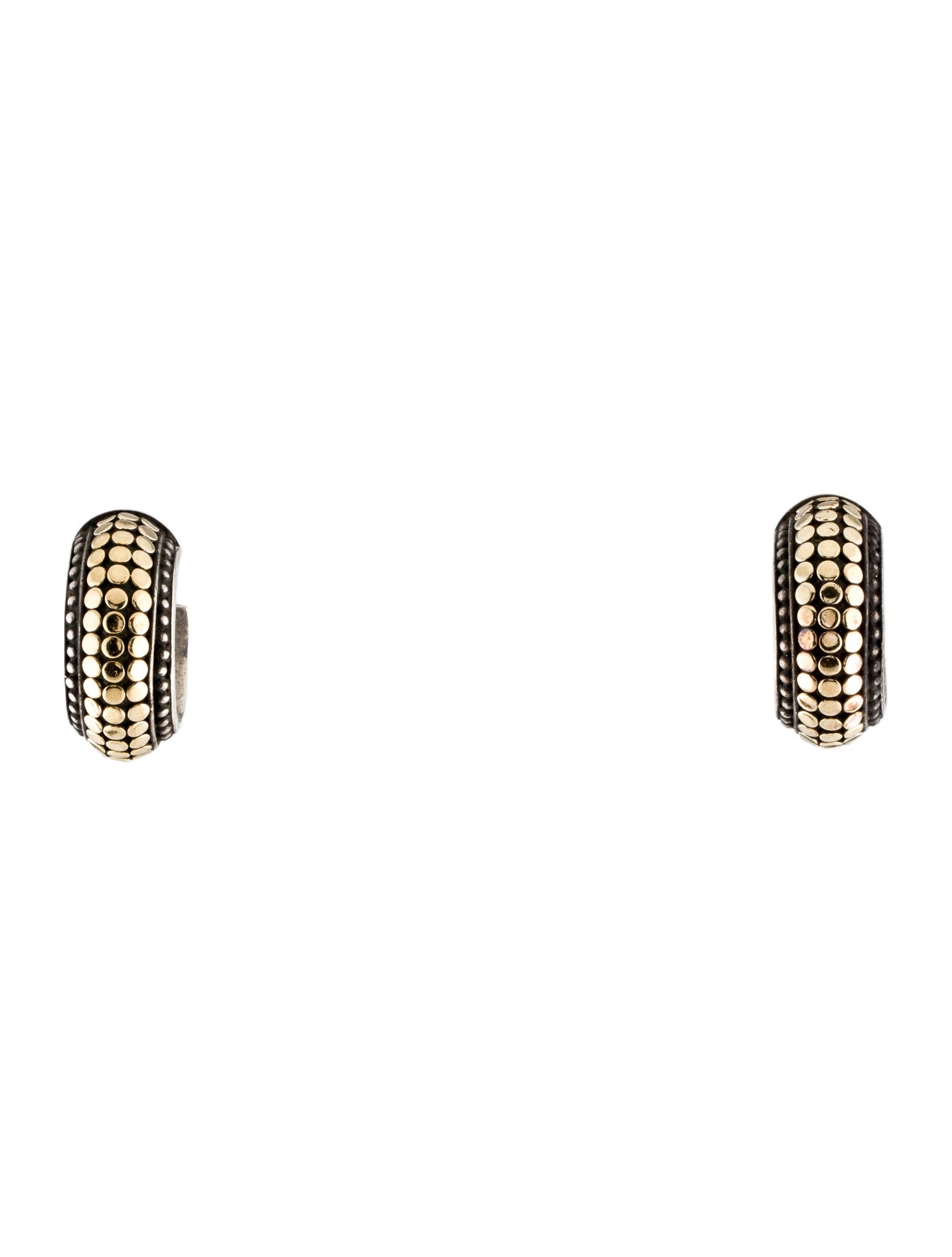 John Hardy Vintage Two-Tone Dot Hoop Earrings