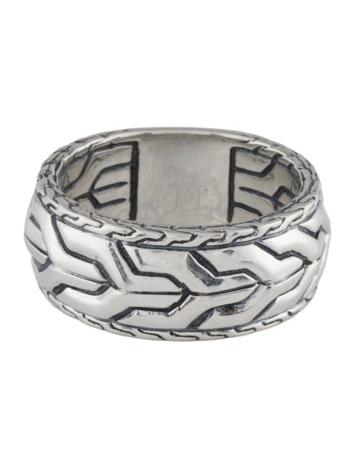 John Hardy Carved Chain Band Ring