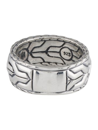 John Hardy Carved Chain Band Ring
