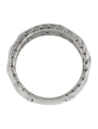 John Hardy Carved Chain Band Ring