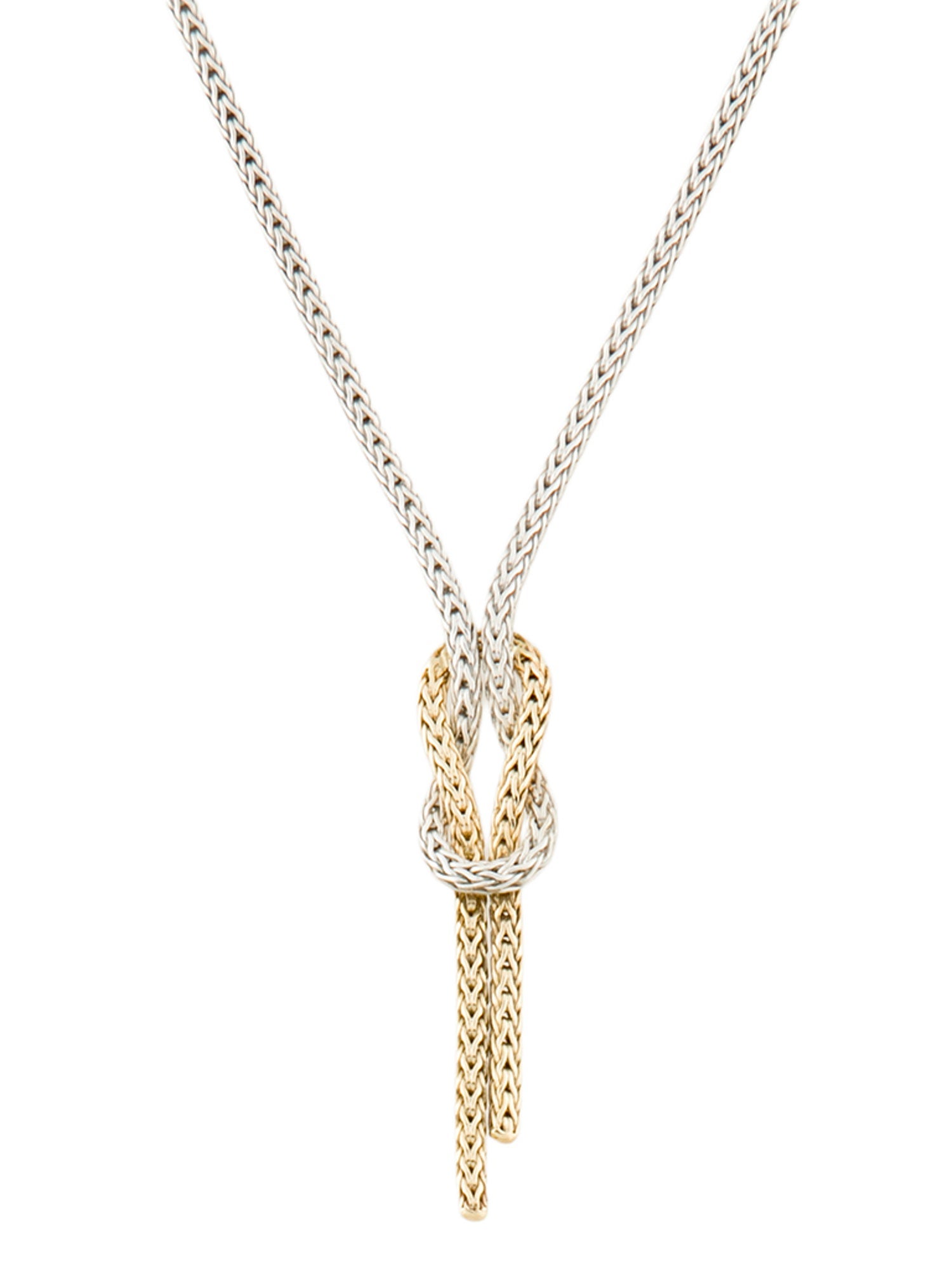 John Hardy Two-Tone Love Knot Lavalier Necklace