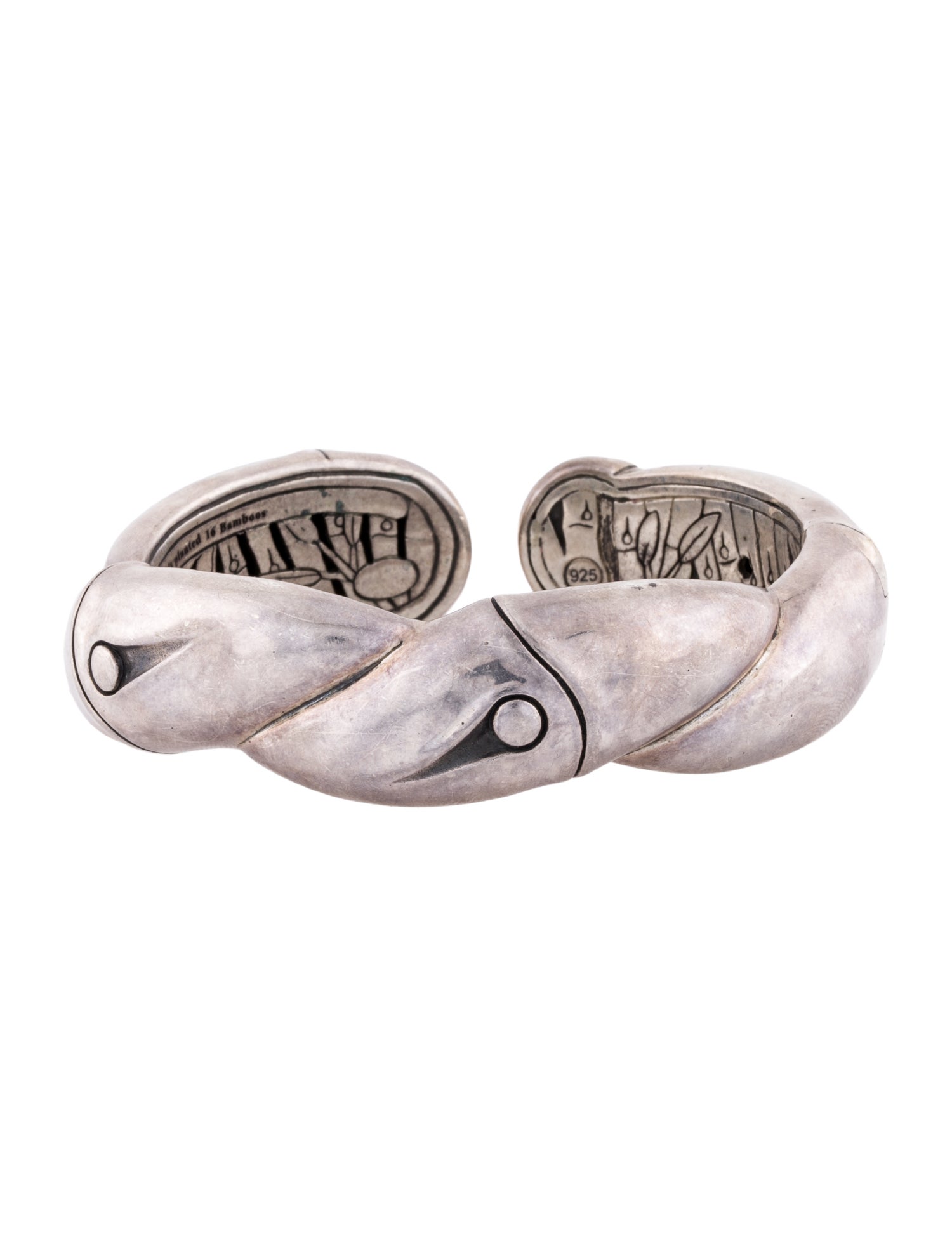 John Hardy Hinged Bamboo Cuff Bracelet