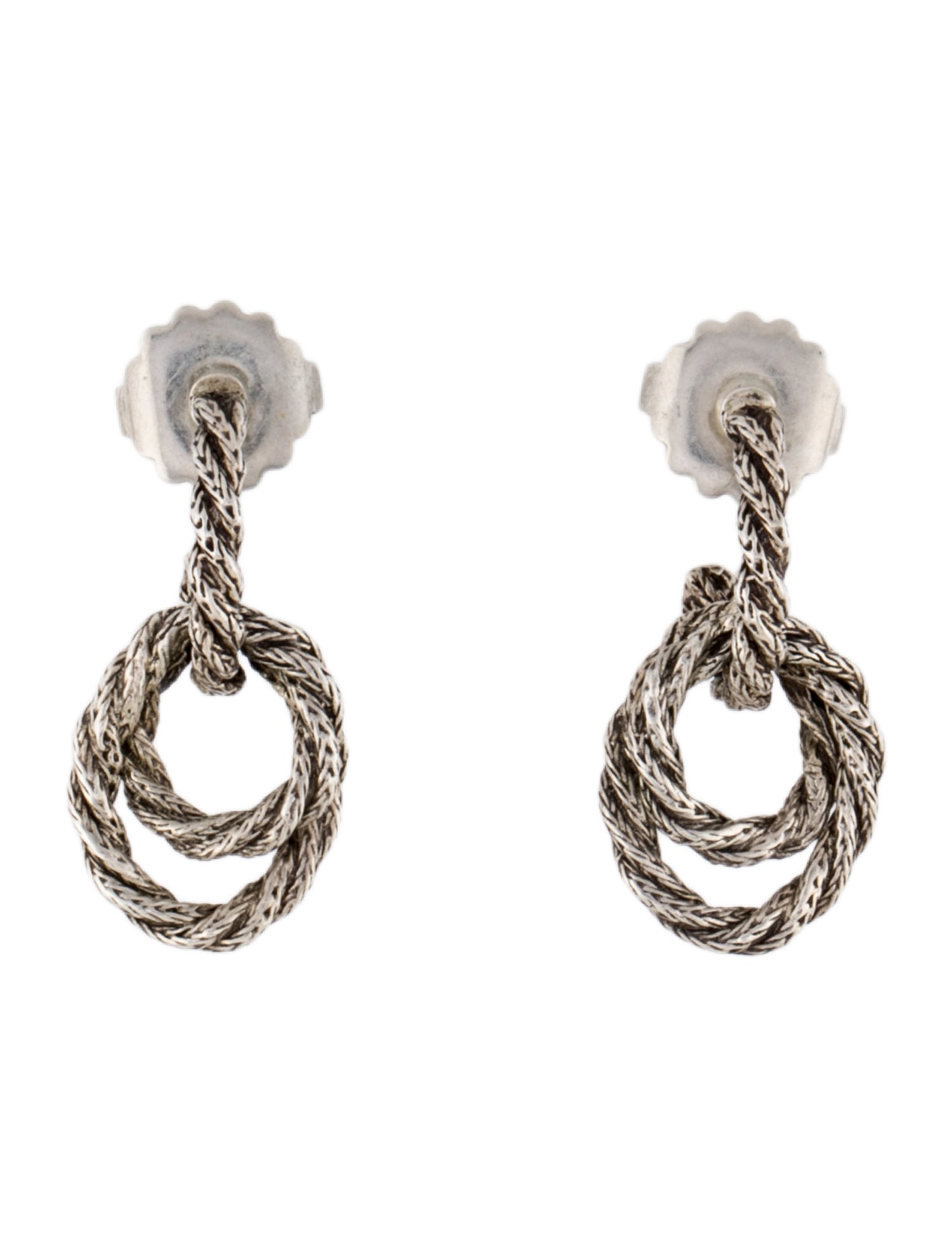 John Hardy Classic Chain Double Twisted Drop Earrings