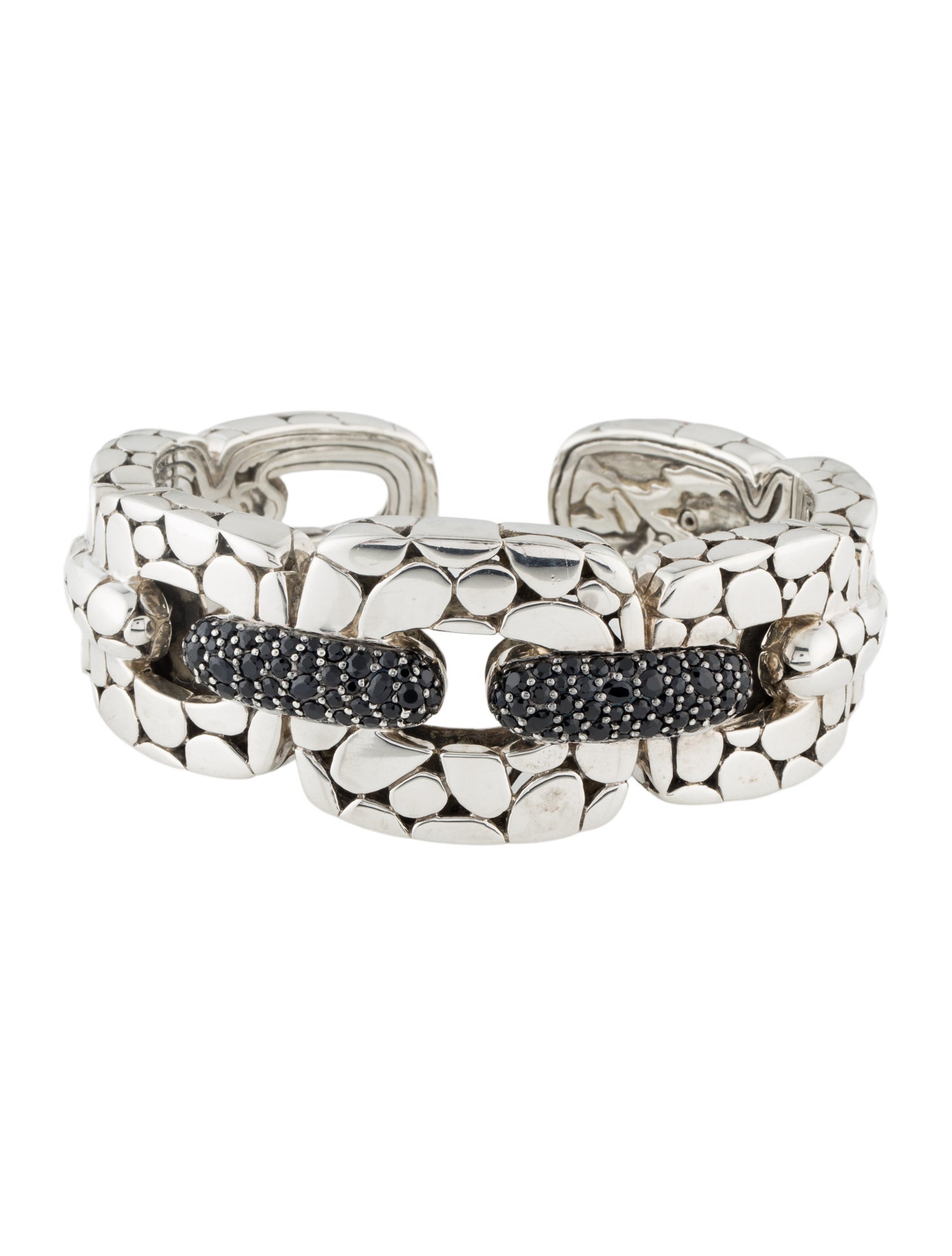 John Hardy Black Sapphire Kali Lava Link Kick Cuff