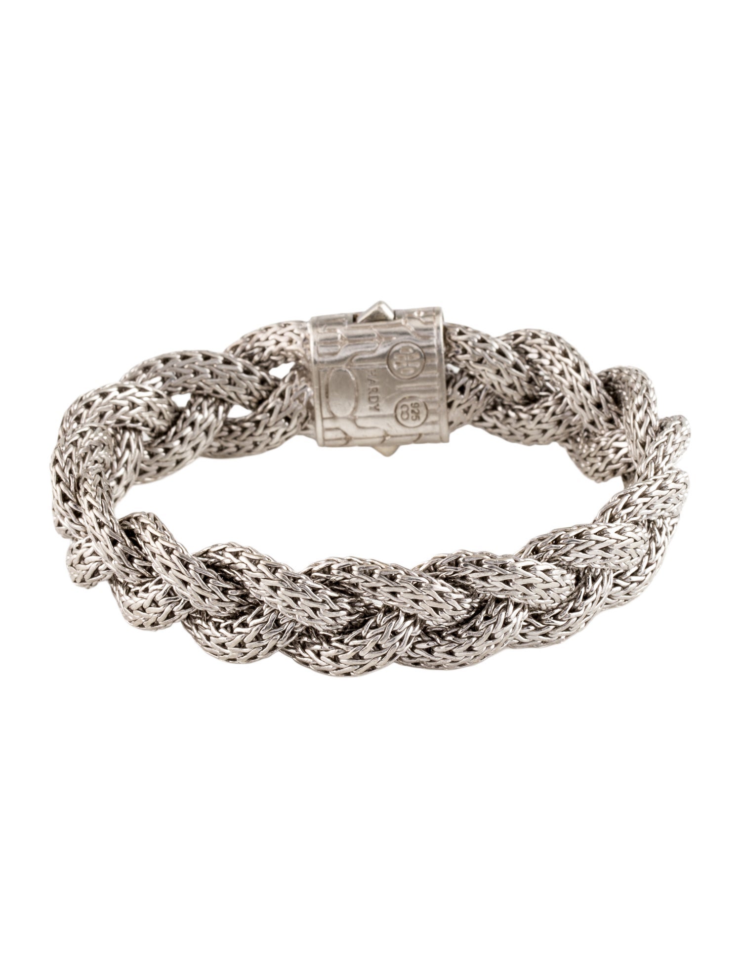 John Hardy Diamond Classic Chain Braided Bracelet