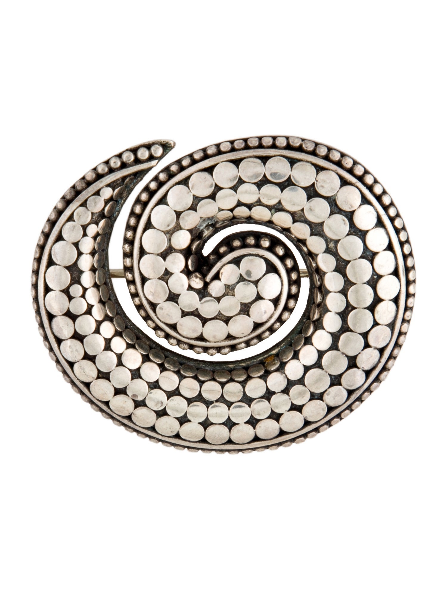 John Hardy Dot Spiral Brooch
