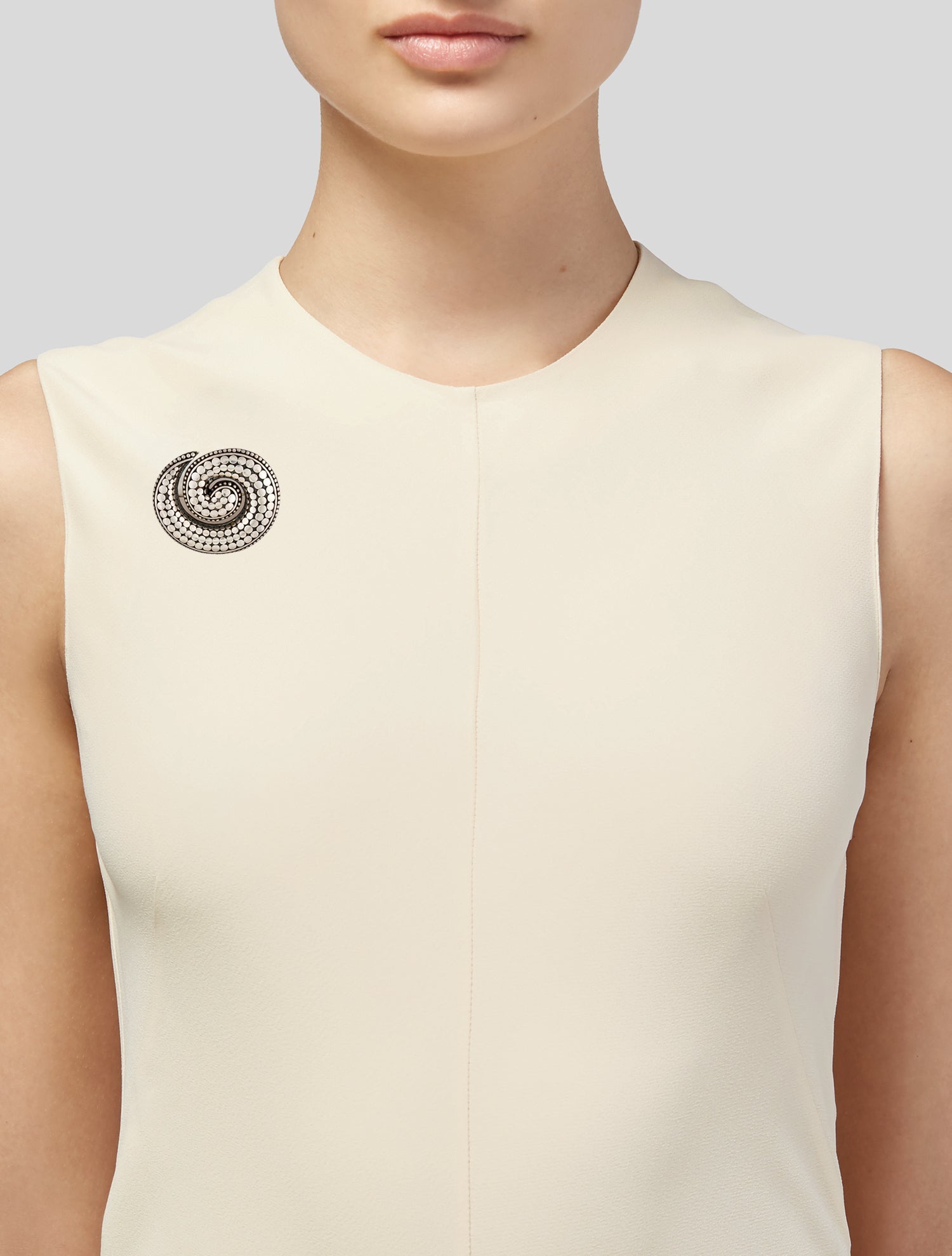 John Hardy Dot Spiral Brooch