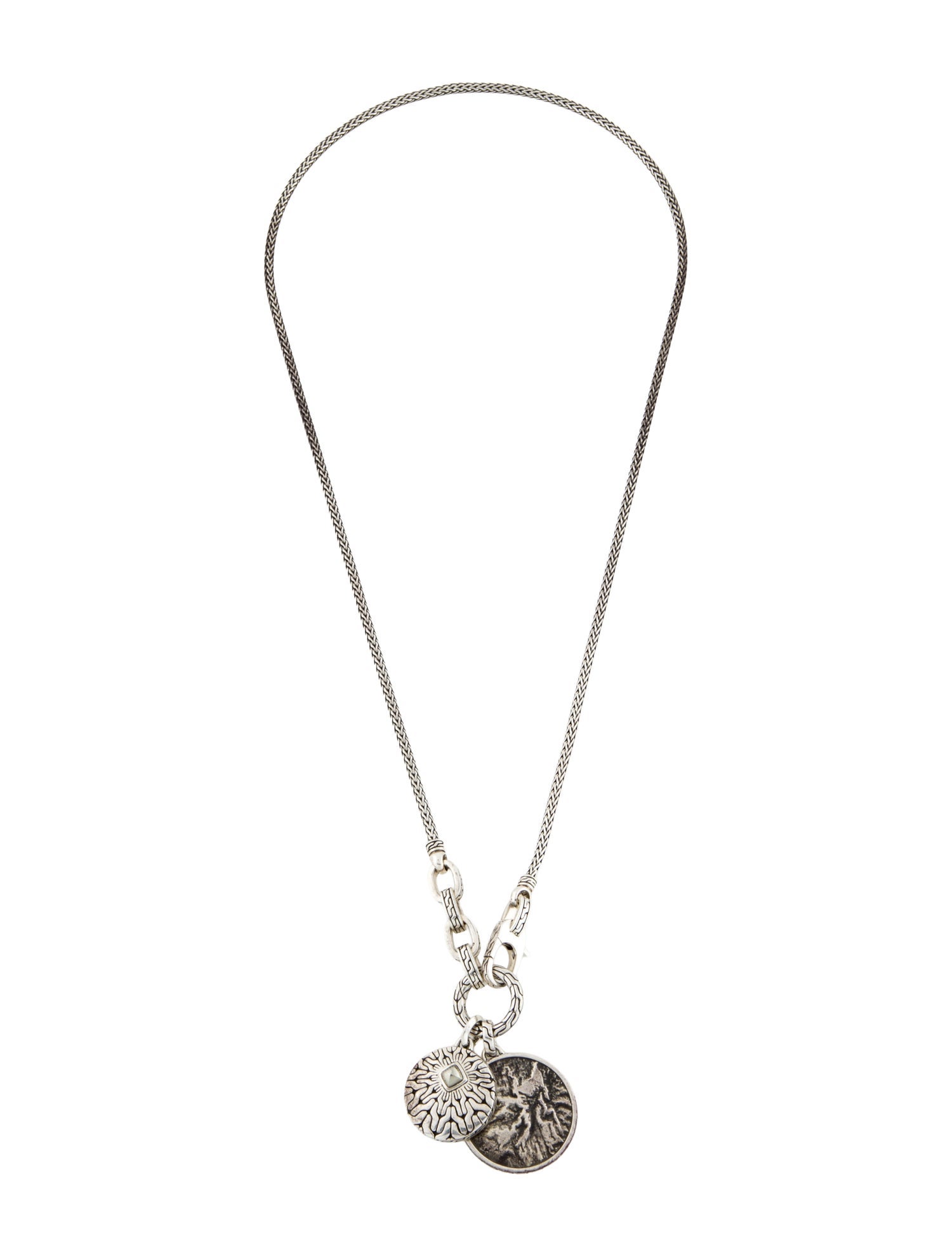 John Hardy Pyrite Amulet Keyring Pendant Necklace