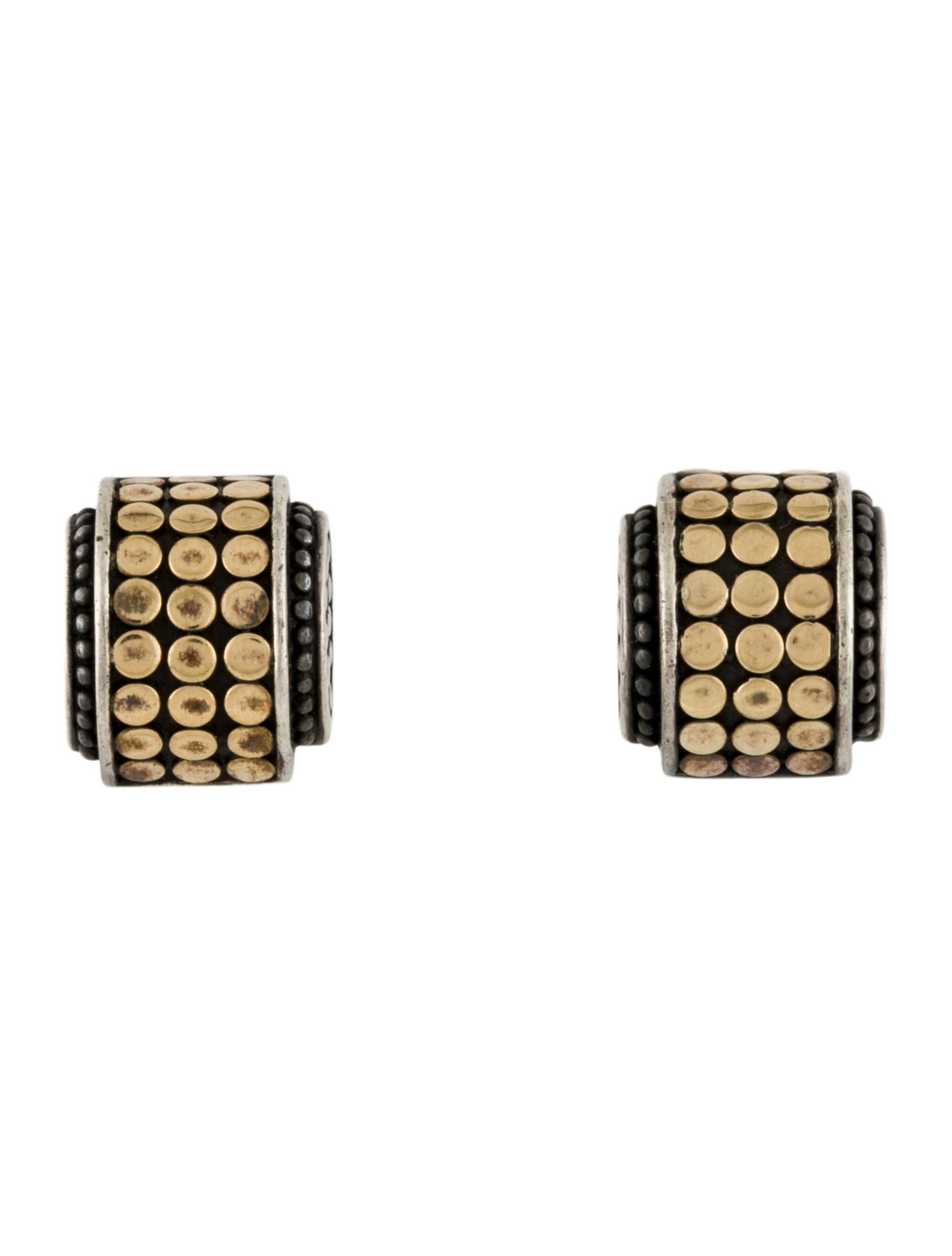 John Hardy Two-Tone Dot Hi-Way Stud Earrings