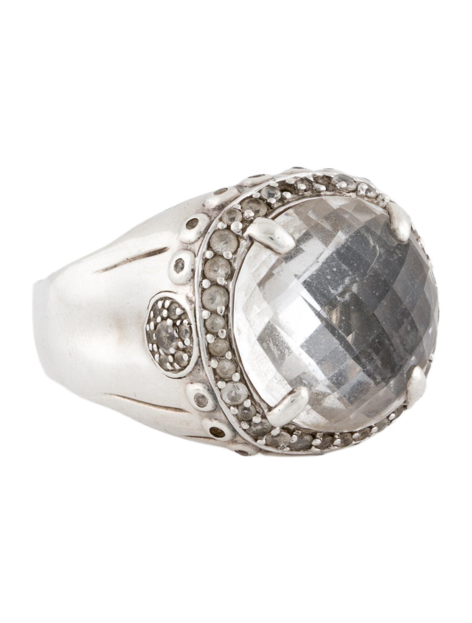 John Hardy Topaz Batu Bamboo Cocktail Ring