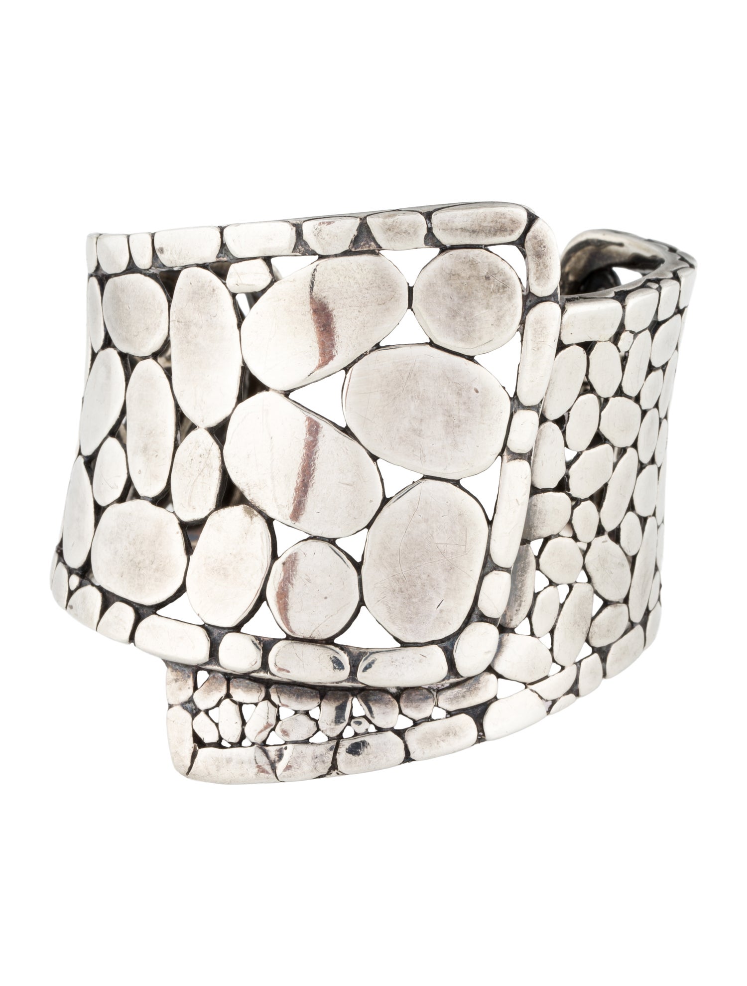 John Hardy Kali Pebble Overlapping Cuff Bracelet