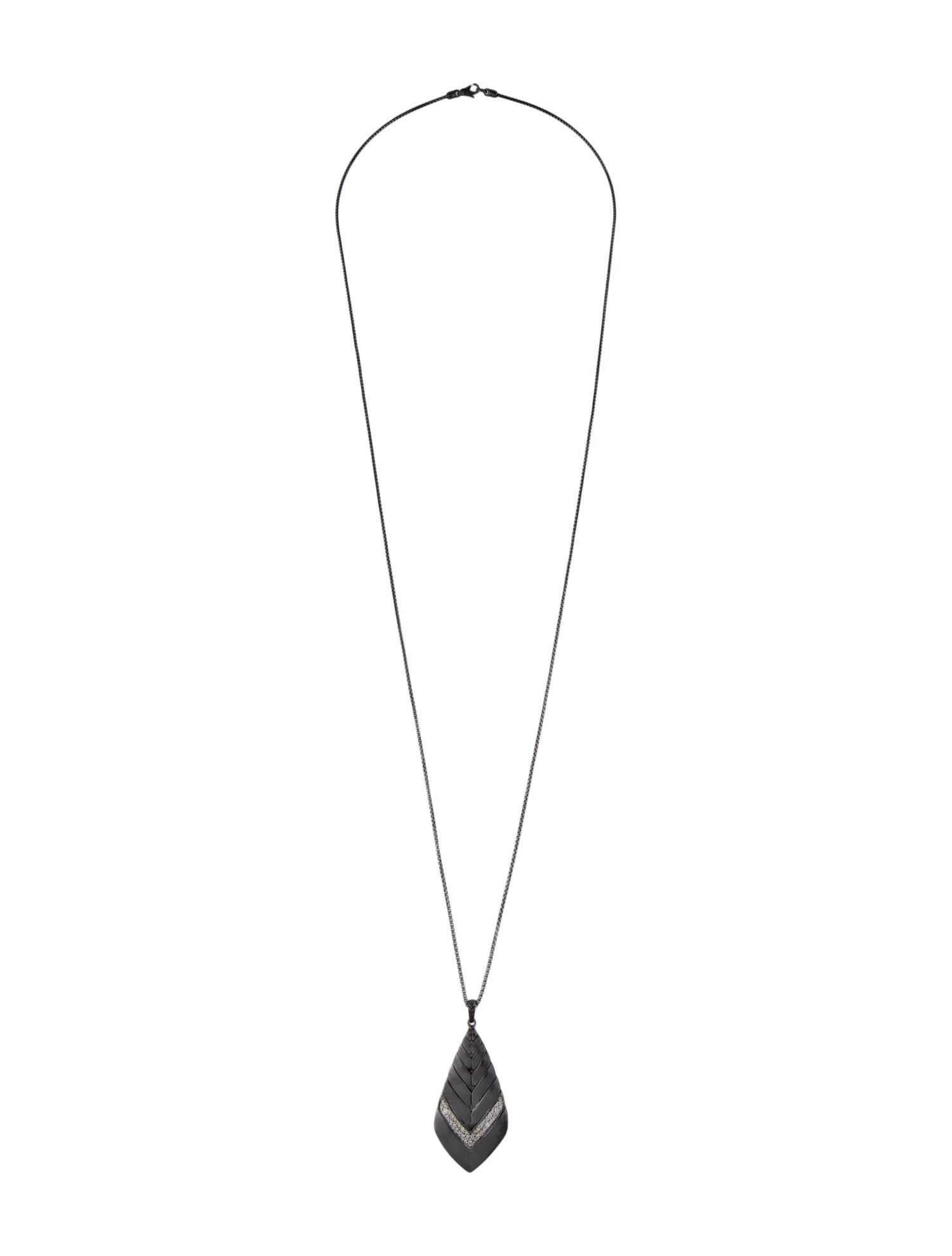 John Hardy Diamond Modern Chain Brushed Pendant Necklace