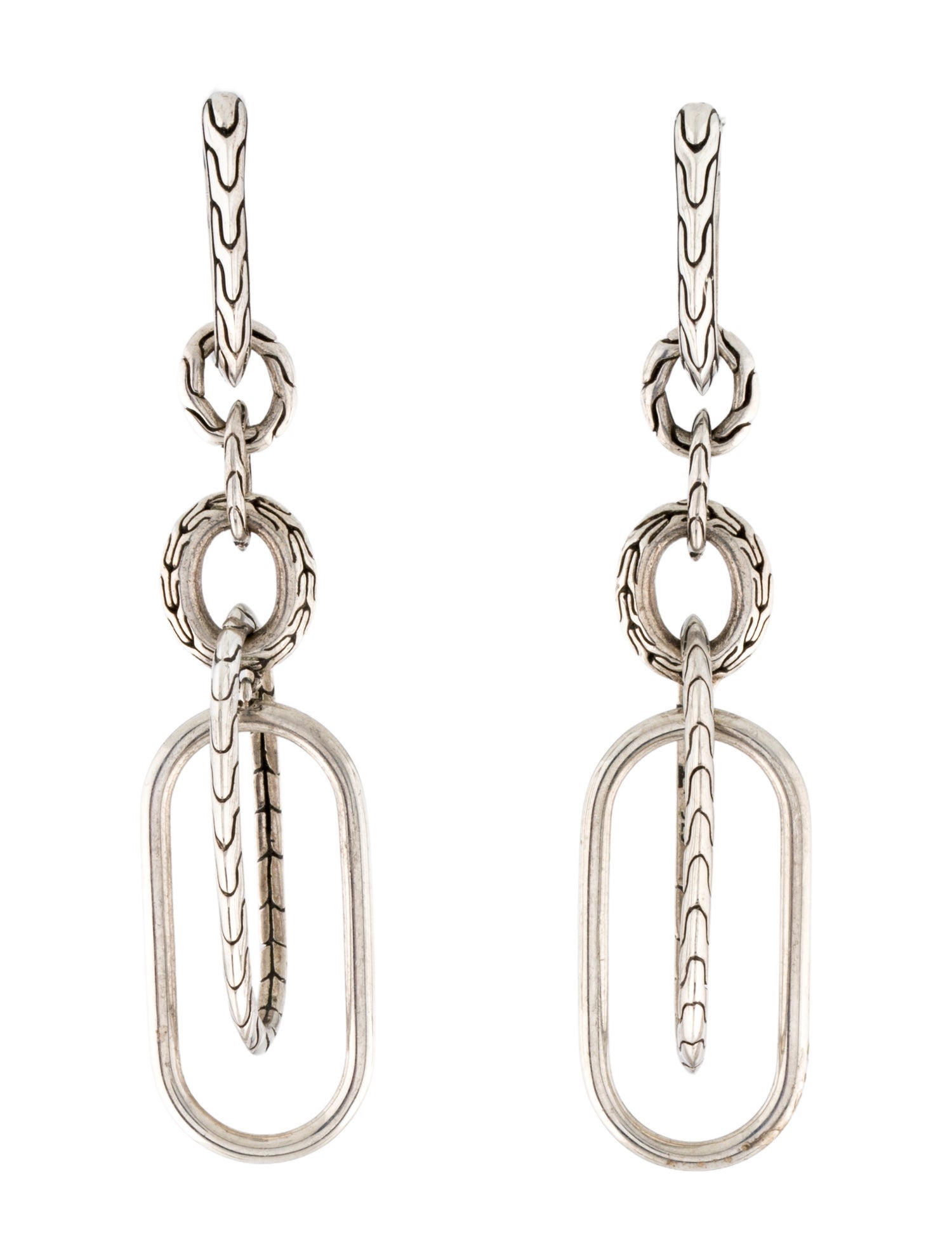 John Hardy Chain Drop Earrings