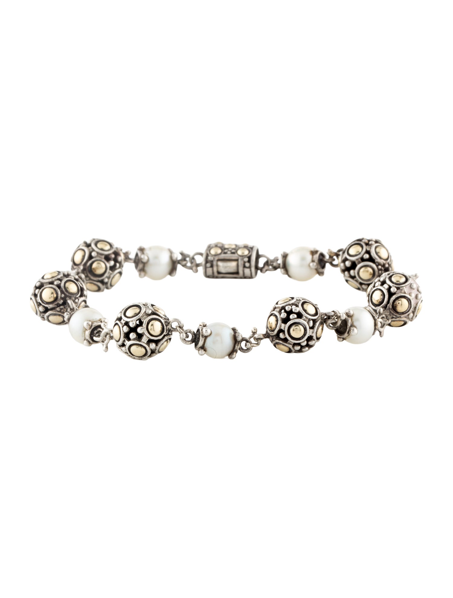 John Hardy Pearl Two-Tone Jaisalmer Station Bracelet