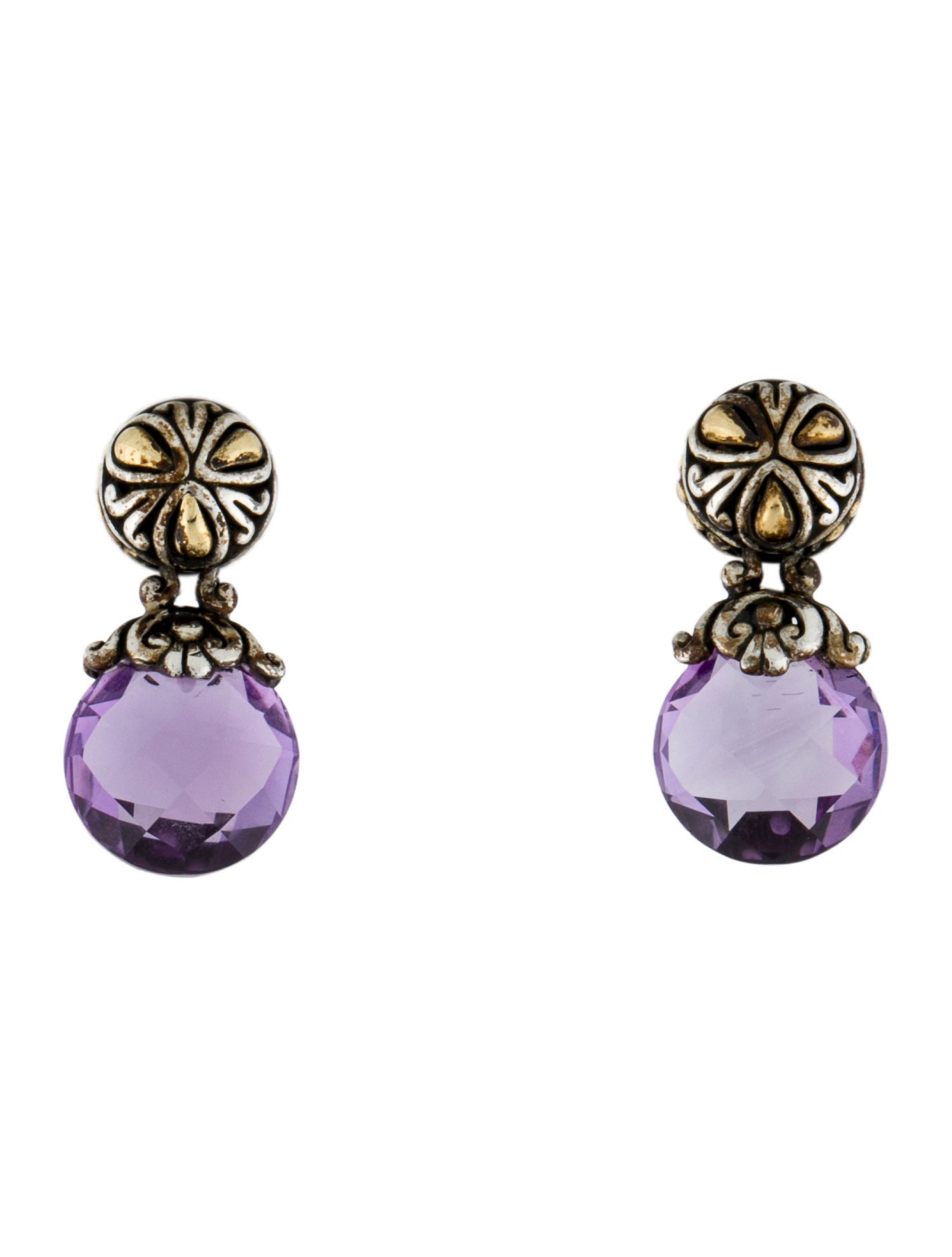 John Hardy Amethyst Drop Earrings