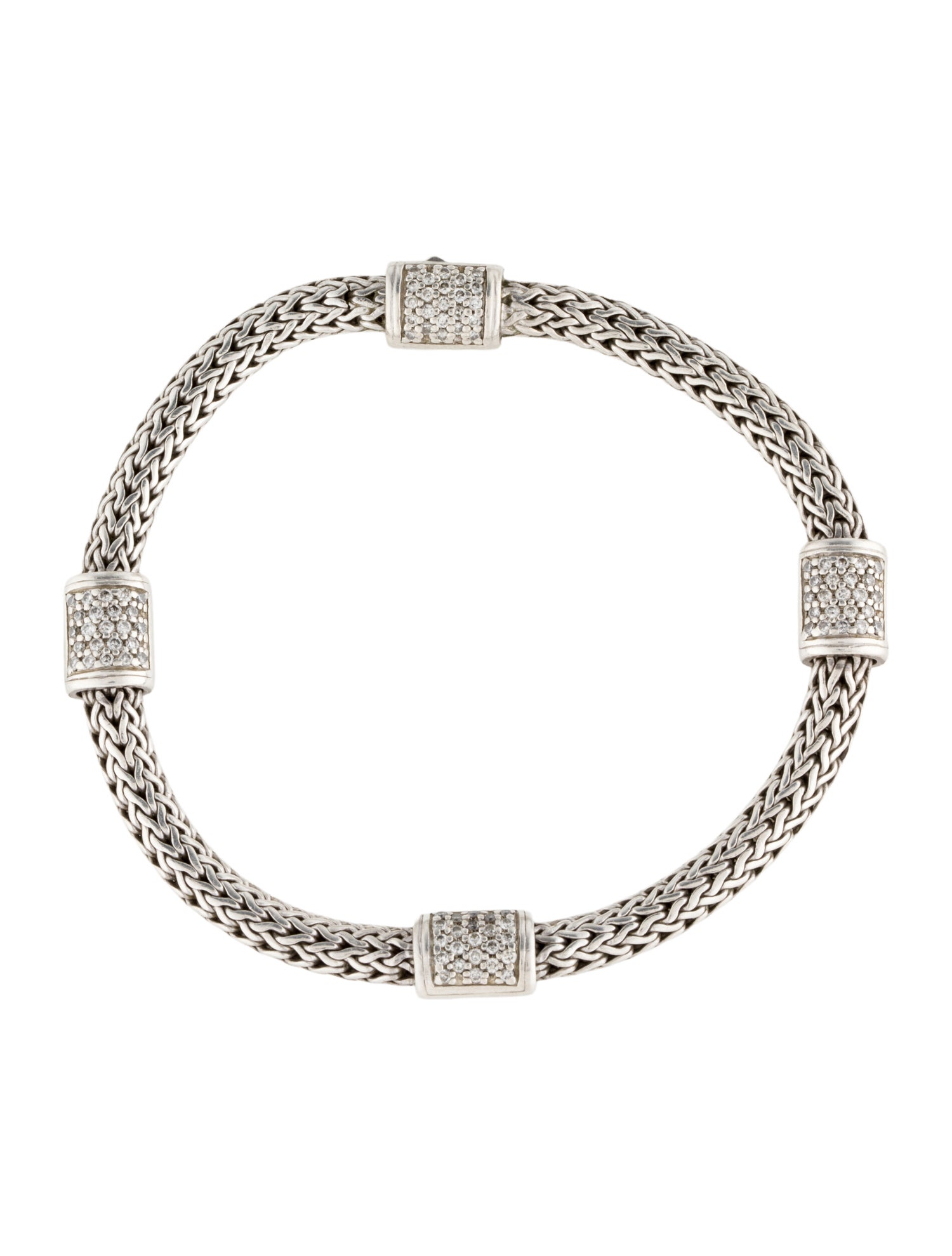 John Hardy Diamond Pave Classic Chain Icon Bracelet