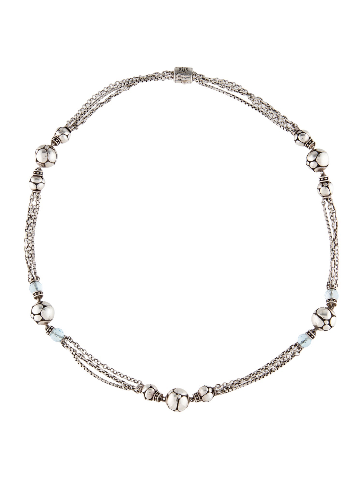 John Hardy Topaz Batu Kali Station Necklace