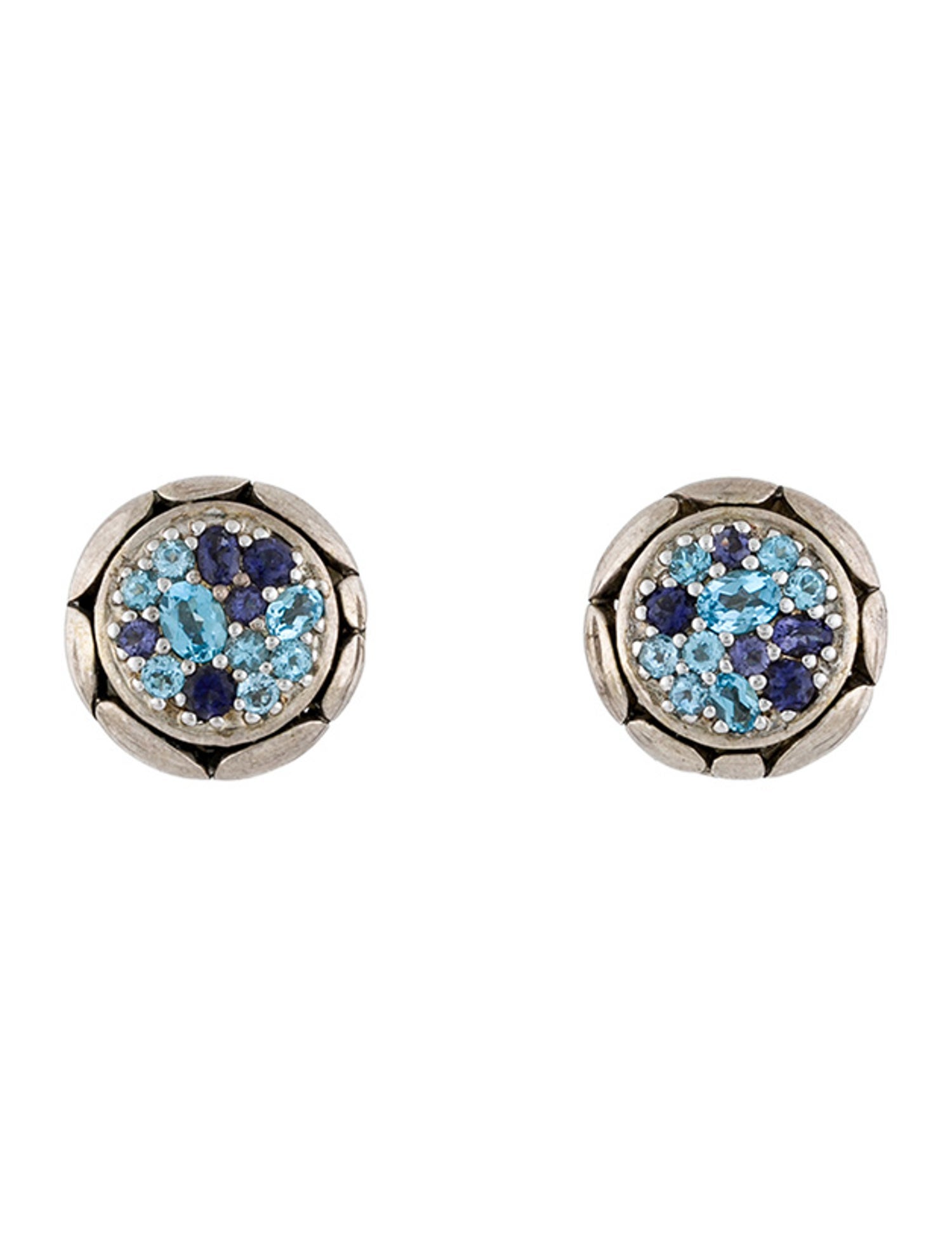 John Hardy Iolite & Topaz Kali Lavafire Studs