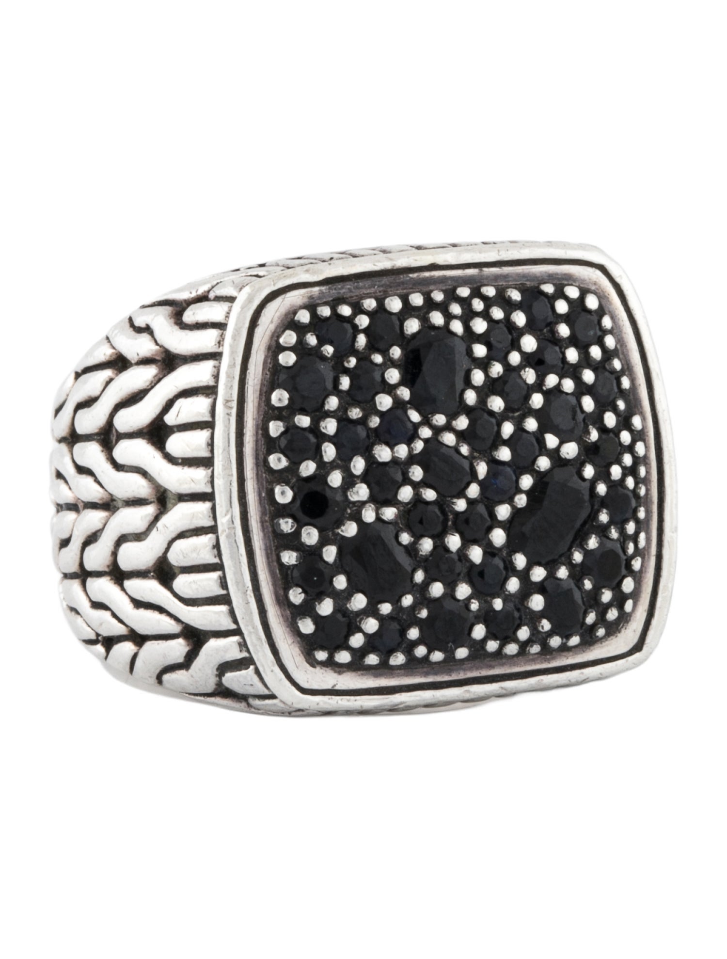 John Hardy Sapphire Classic Lava Signet Ring