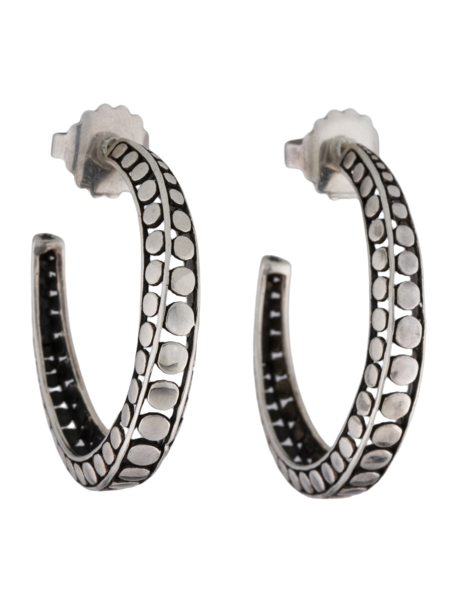 John Hardy Dot Hoop Earrings