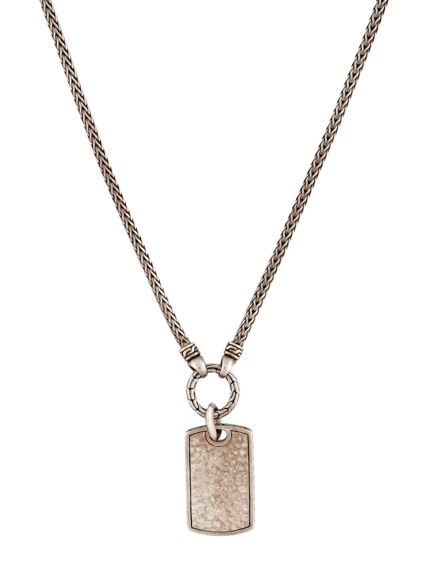 John Hardy Dog Tag Pendant Necklace