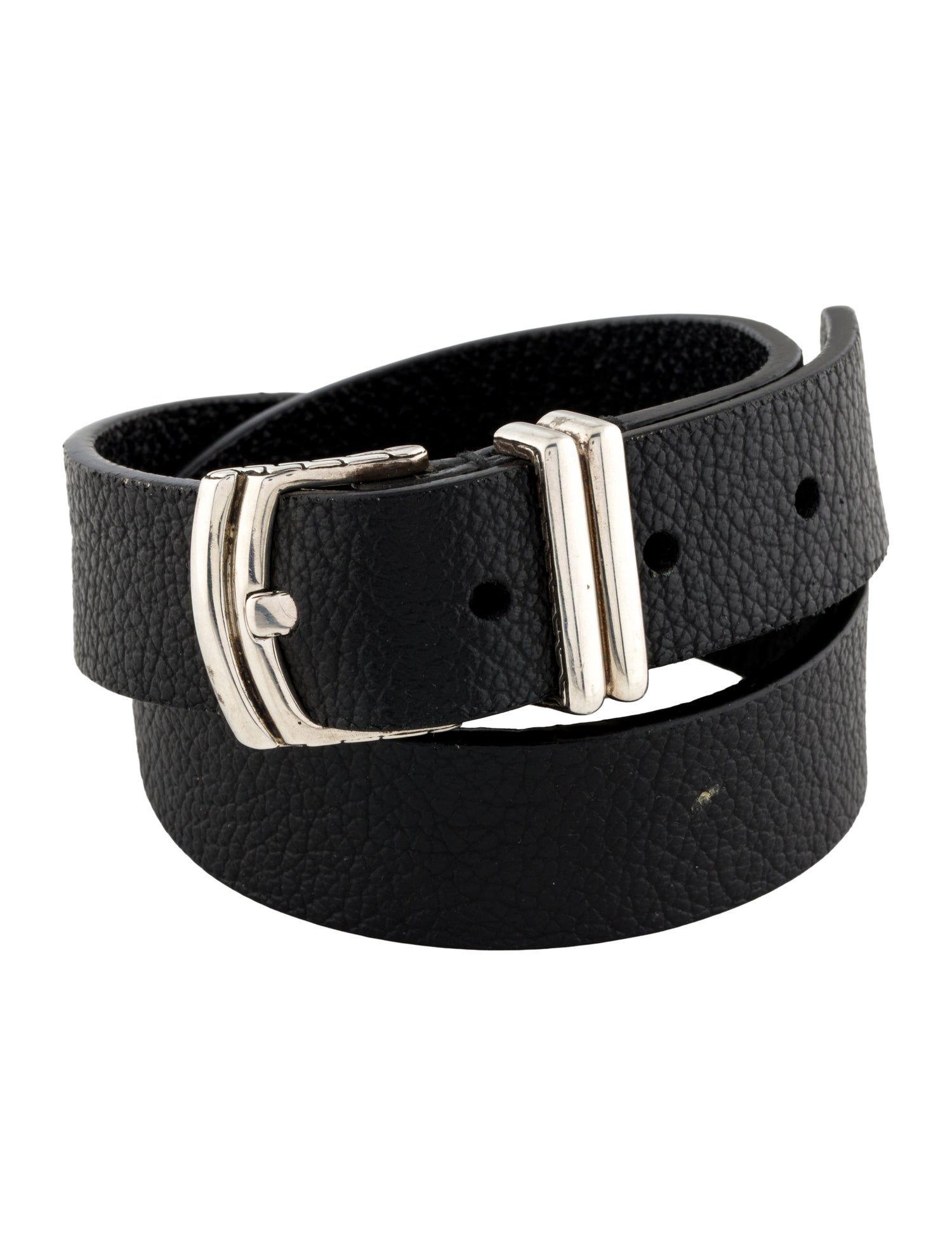 John Hardy Double Wrap Leather Bracelet