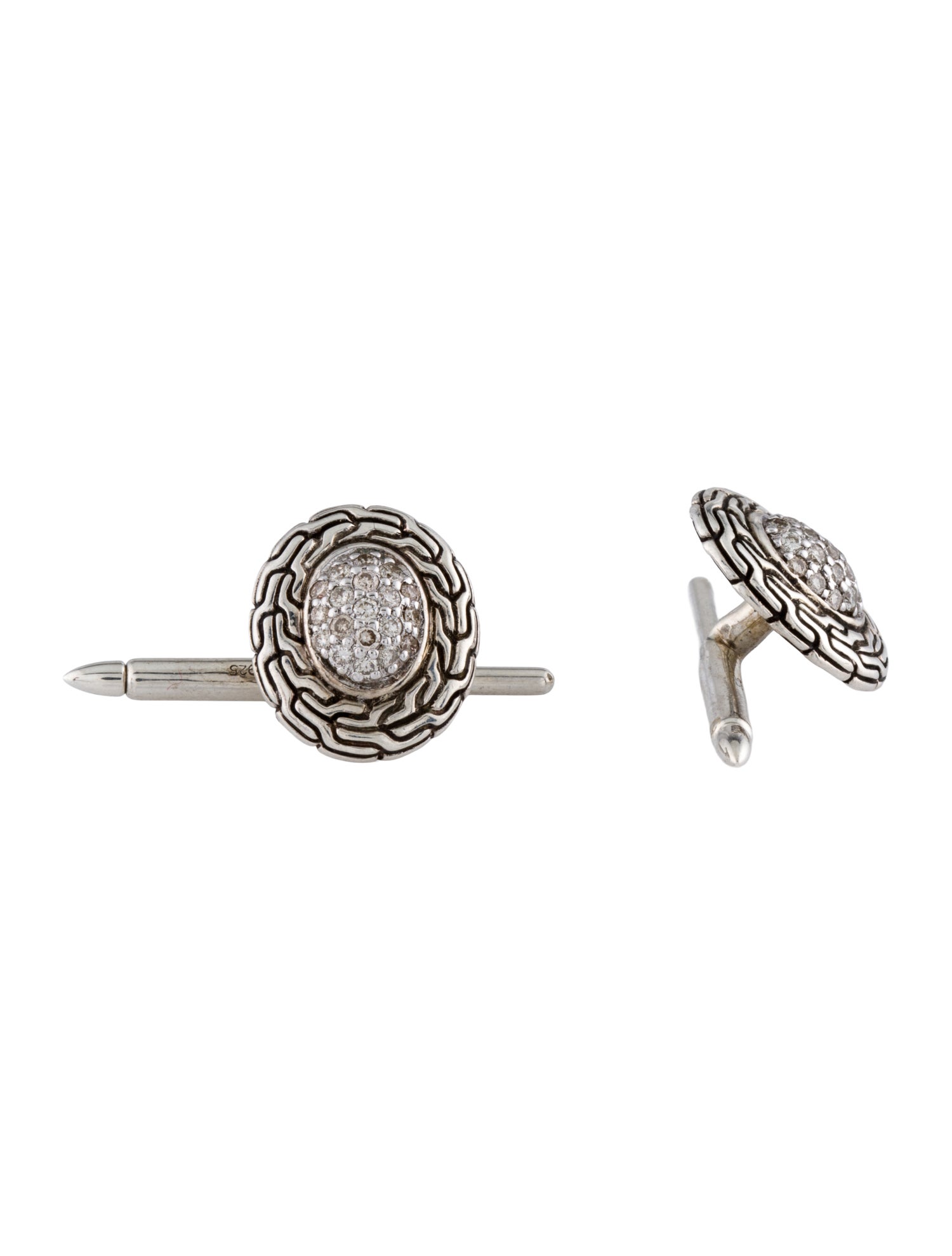 John Hardy Diamond Cufflinks