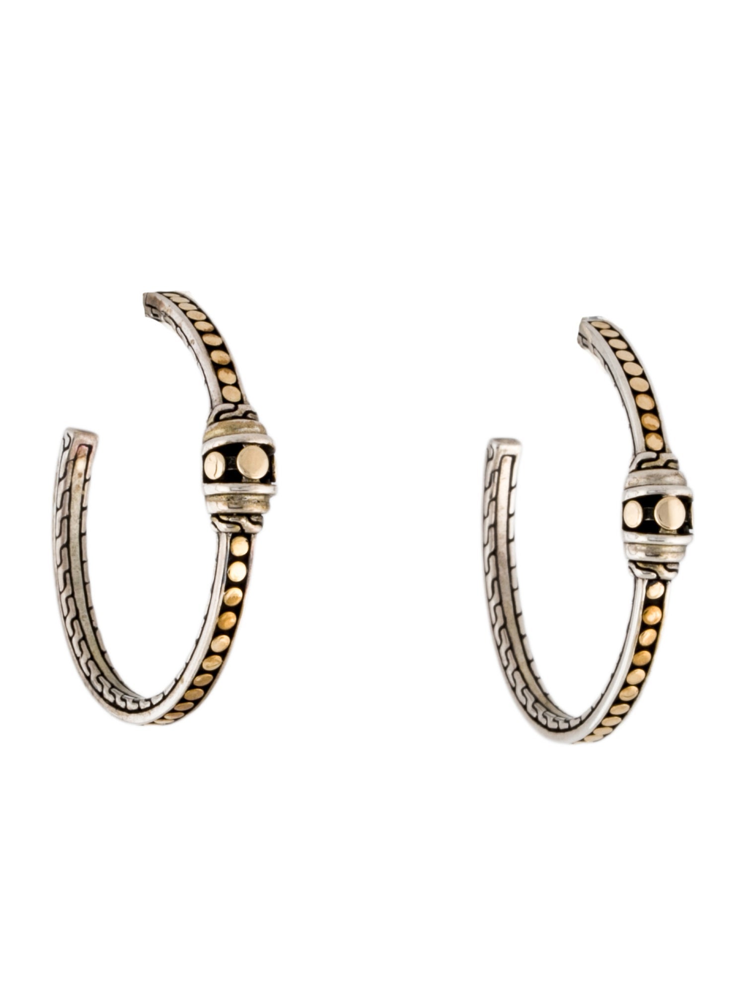 John Hardy Two-Tone Dot Hoop Earrings