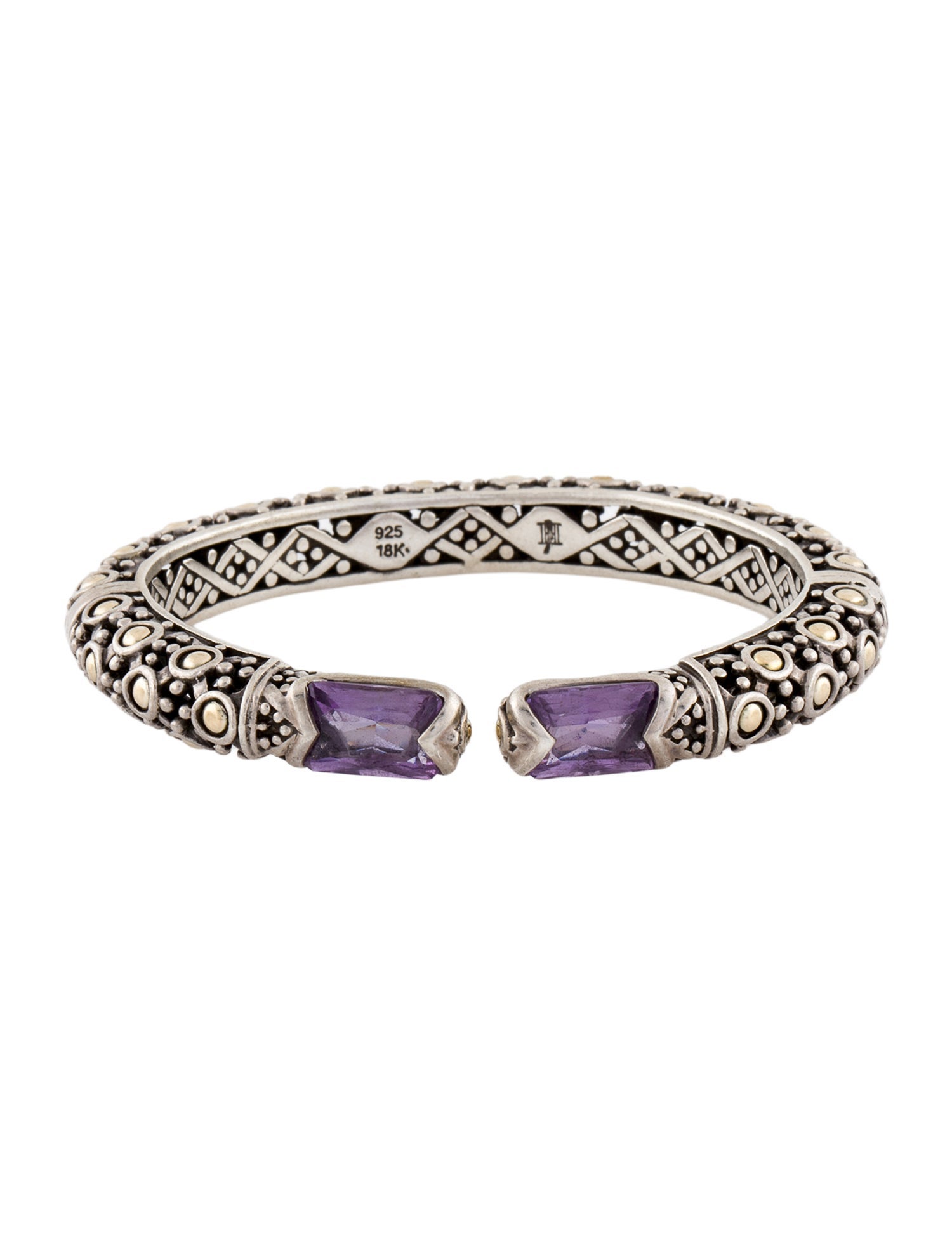 John Hardy Amethyst Jaisalmer Cuff Bracelet