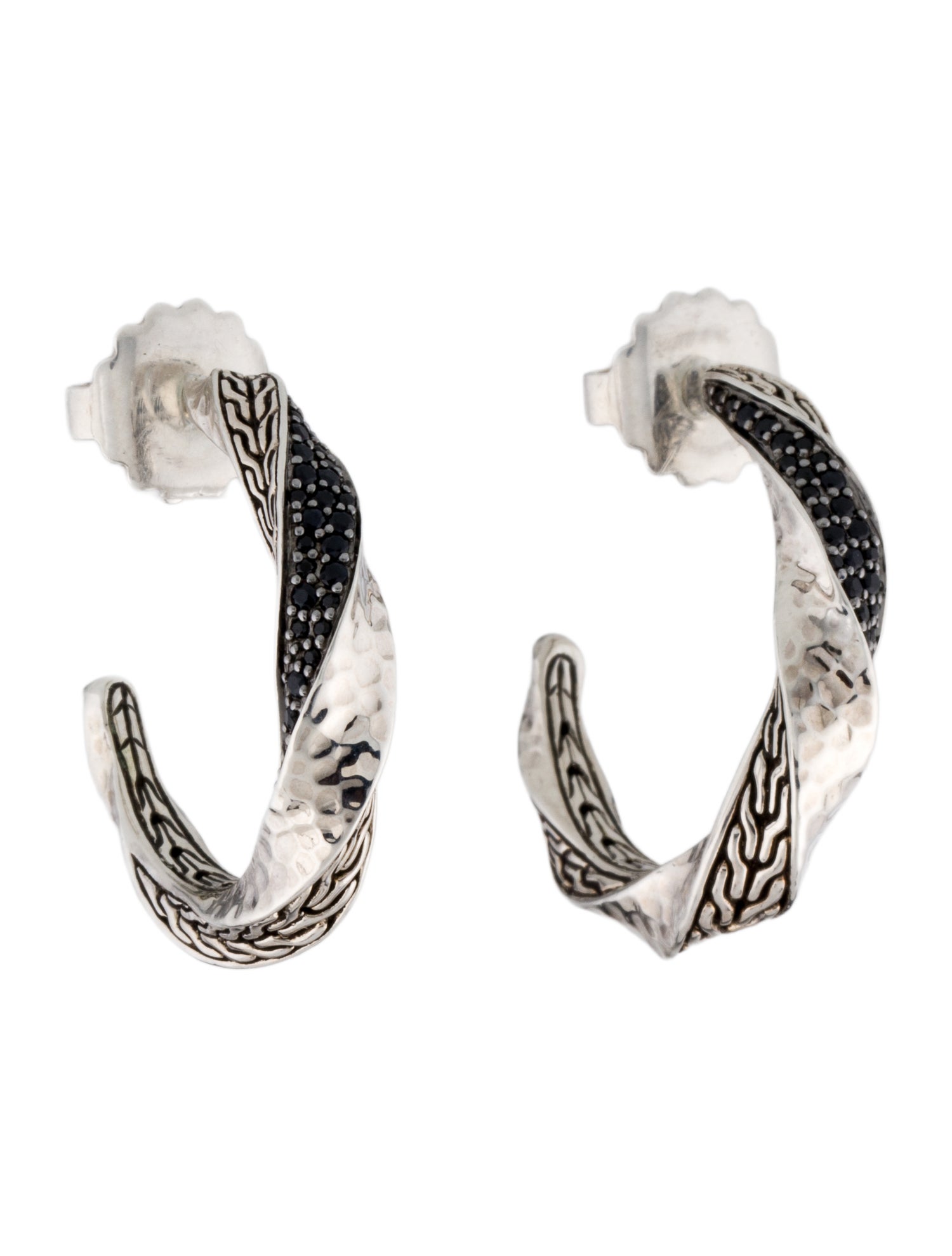 John Hardy Sapphire & Spinel Hoop Earrings