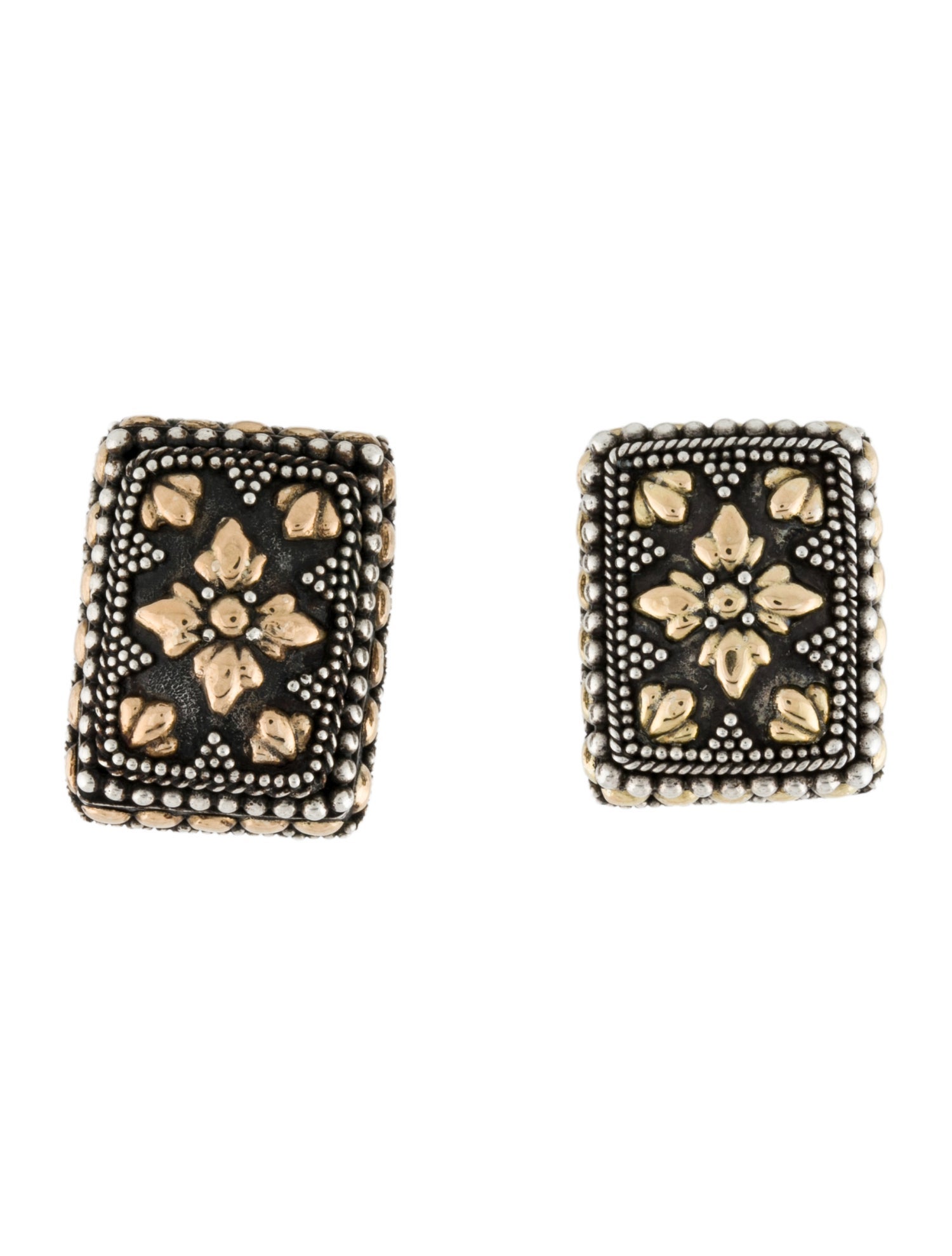 John Hardy Two-Tone Earclip Earrings