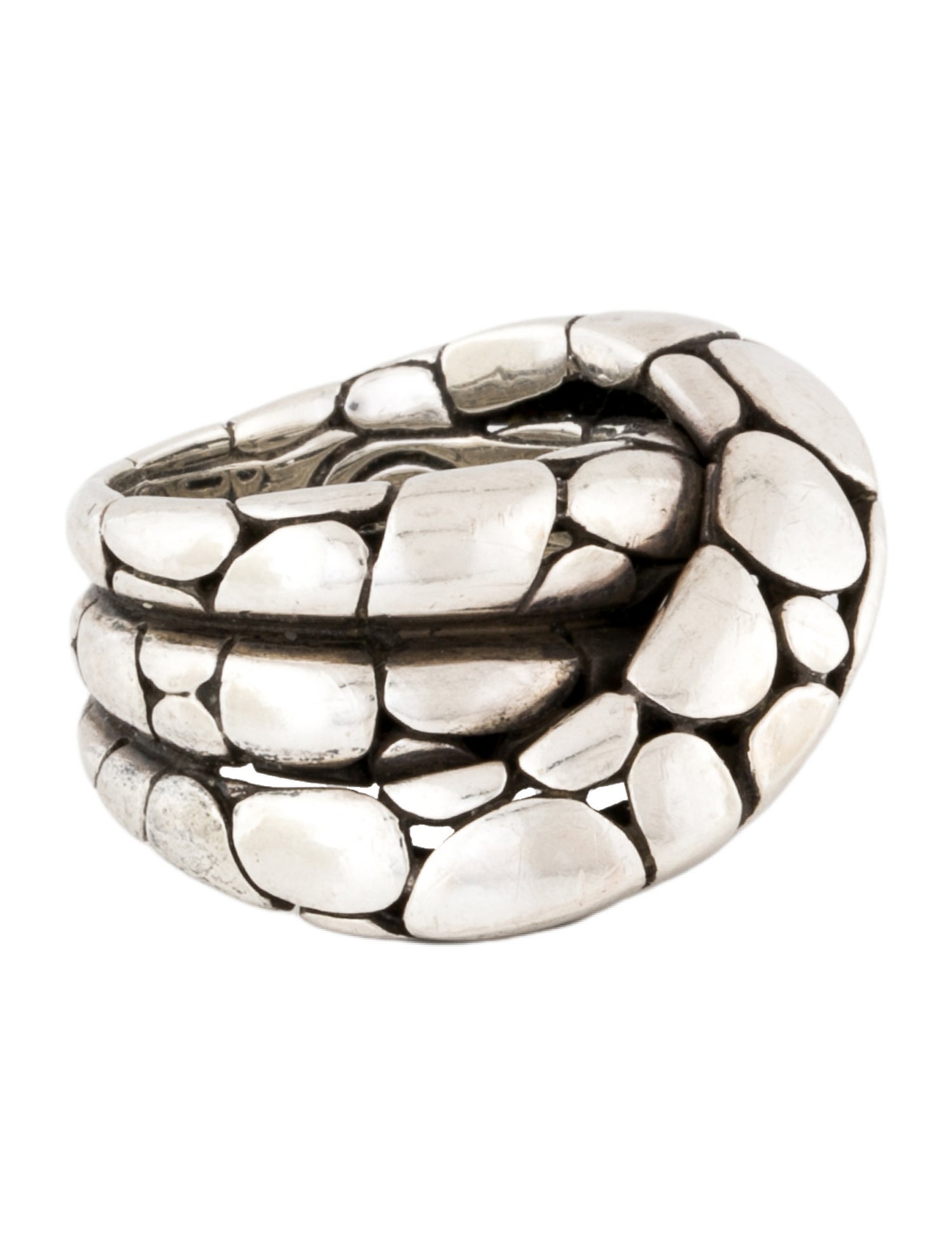 John Hardy Kali Pebble Twist Band Ring