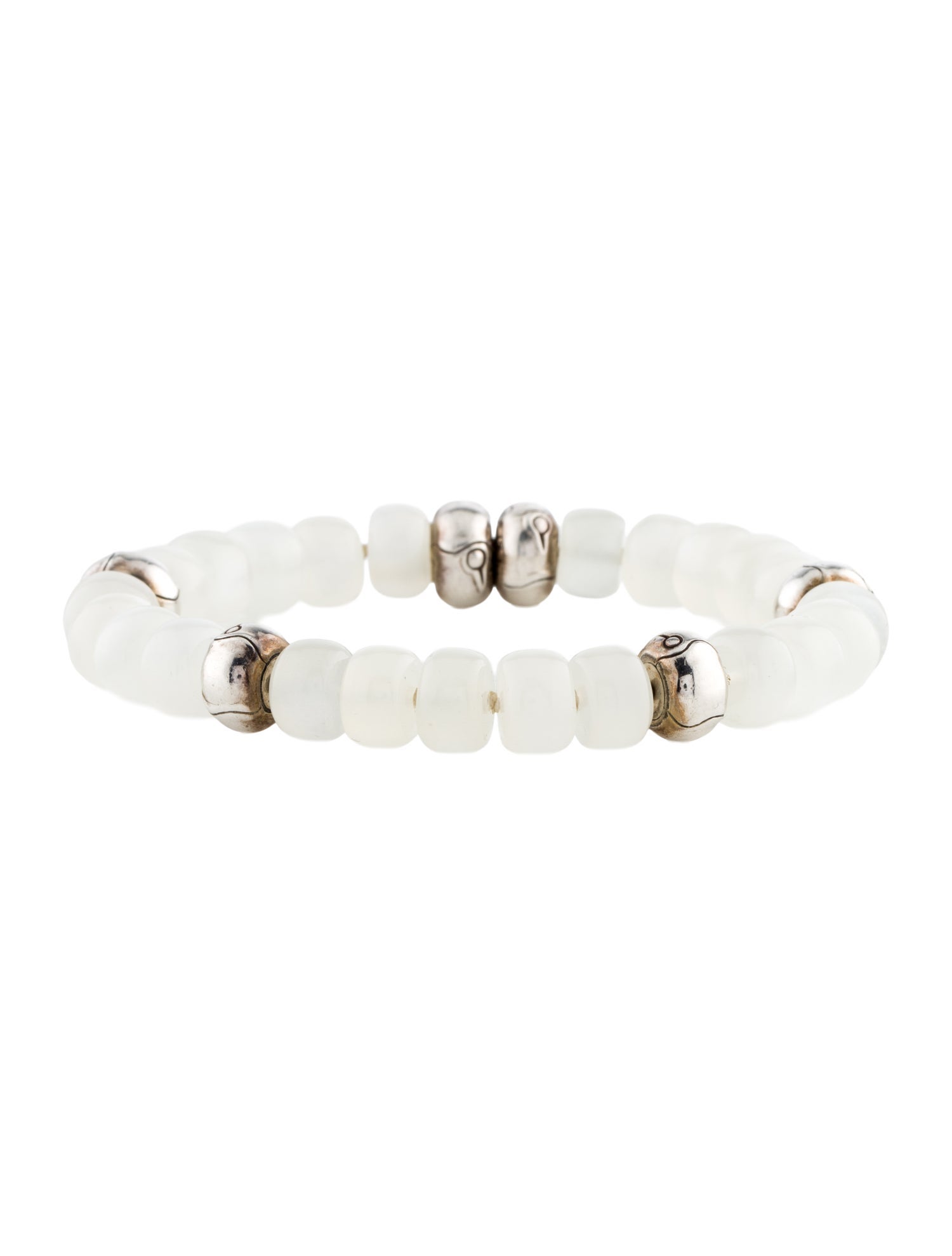 John Hardy Moonstone Bamboo Bead Bracelet