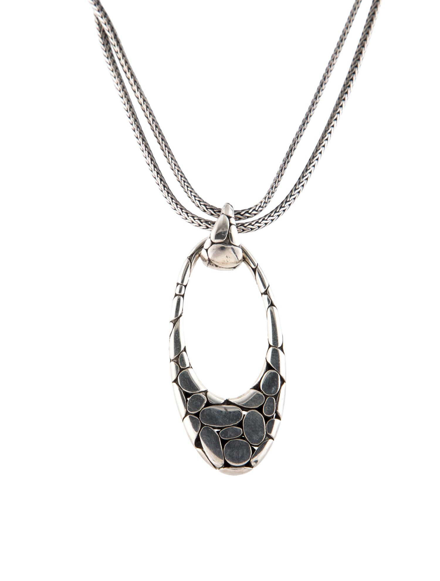John Hardy Oval Drop Pendant Necklace