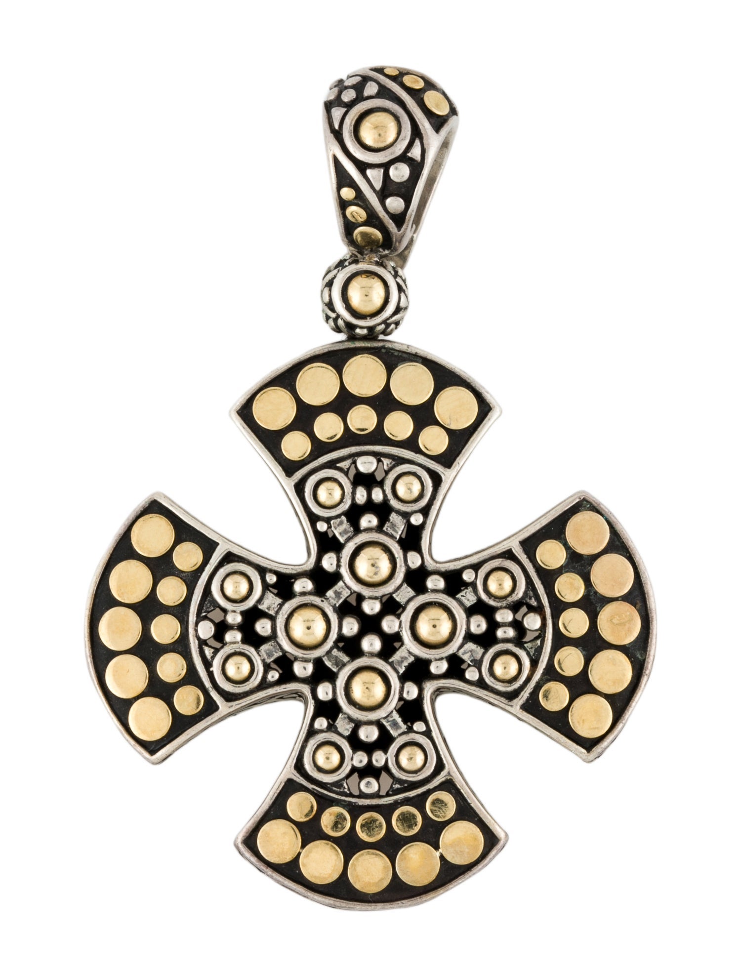John Hardy Two-Tone Jaisalmer Cross Pendant