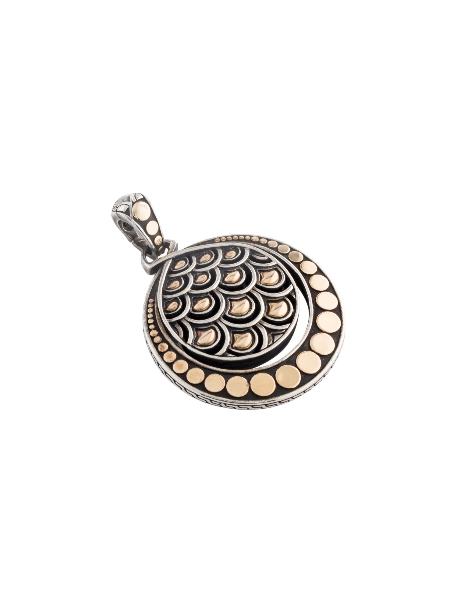 John Hardy Two-Tone Naga Round Pendant