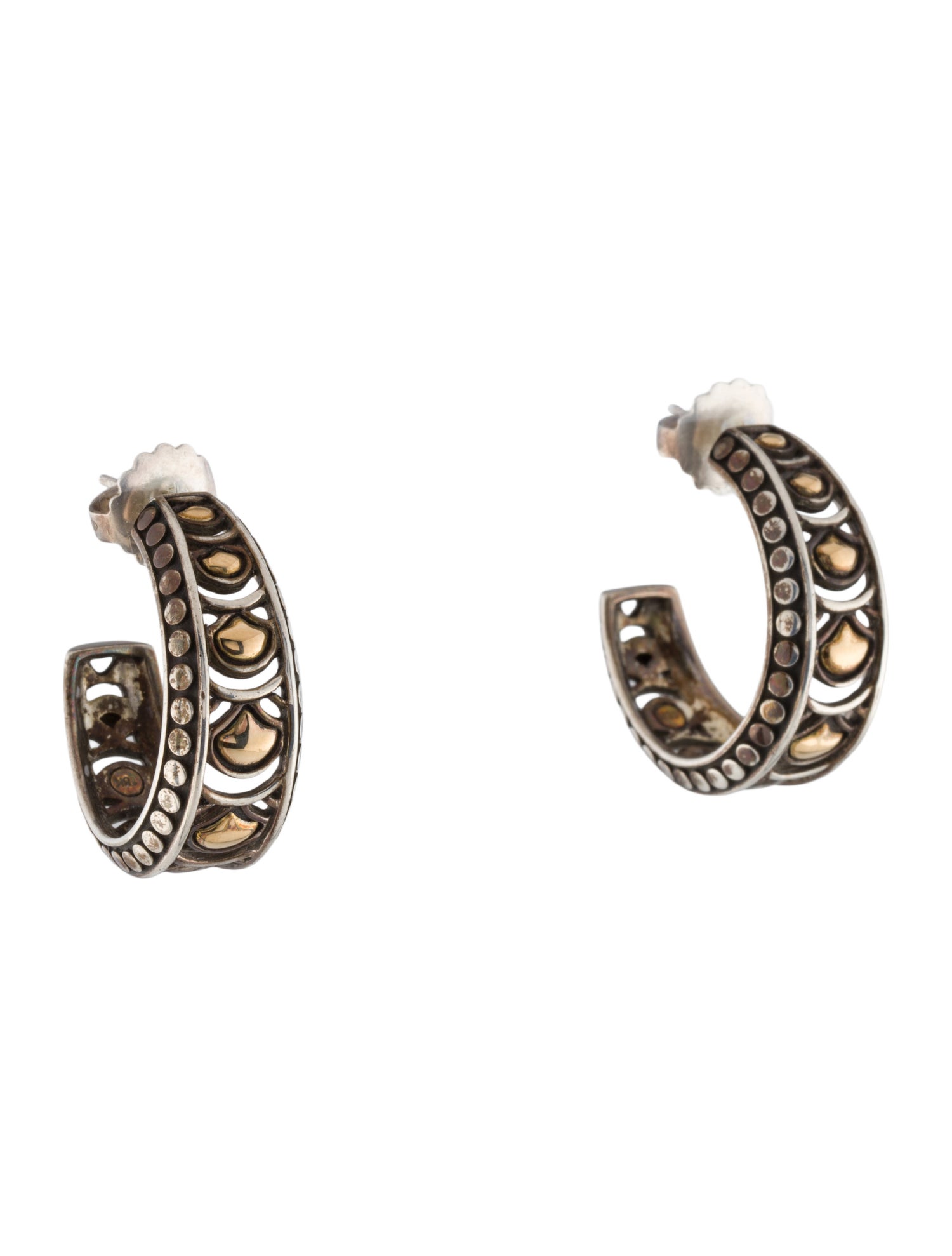 John Hardy Two-Tone Legends Naga Hoop Earrings