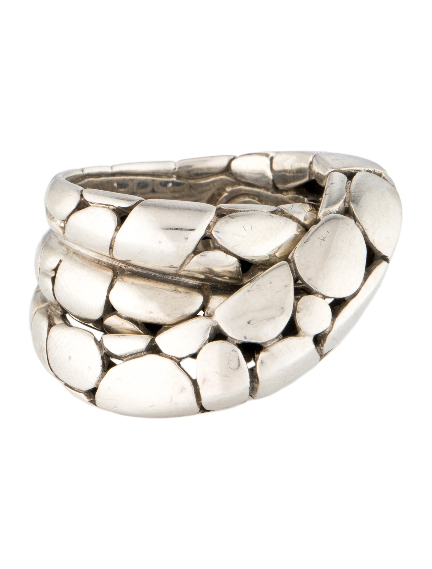 John Hardy Kali Pebble Crossover Ring