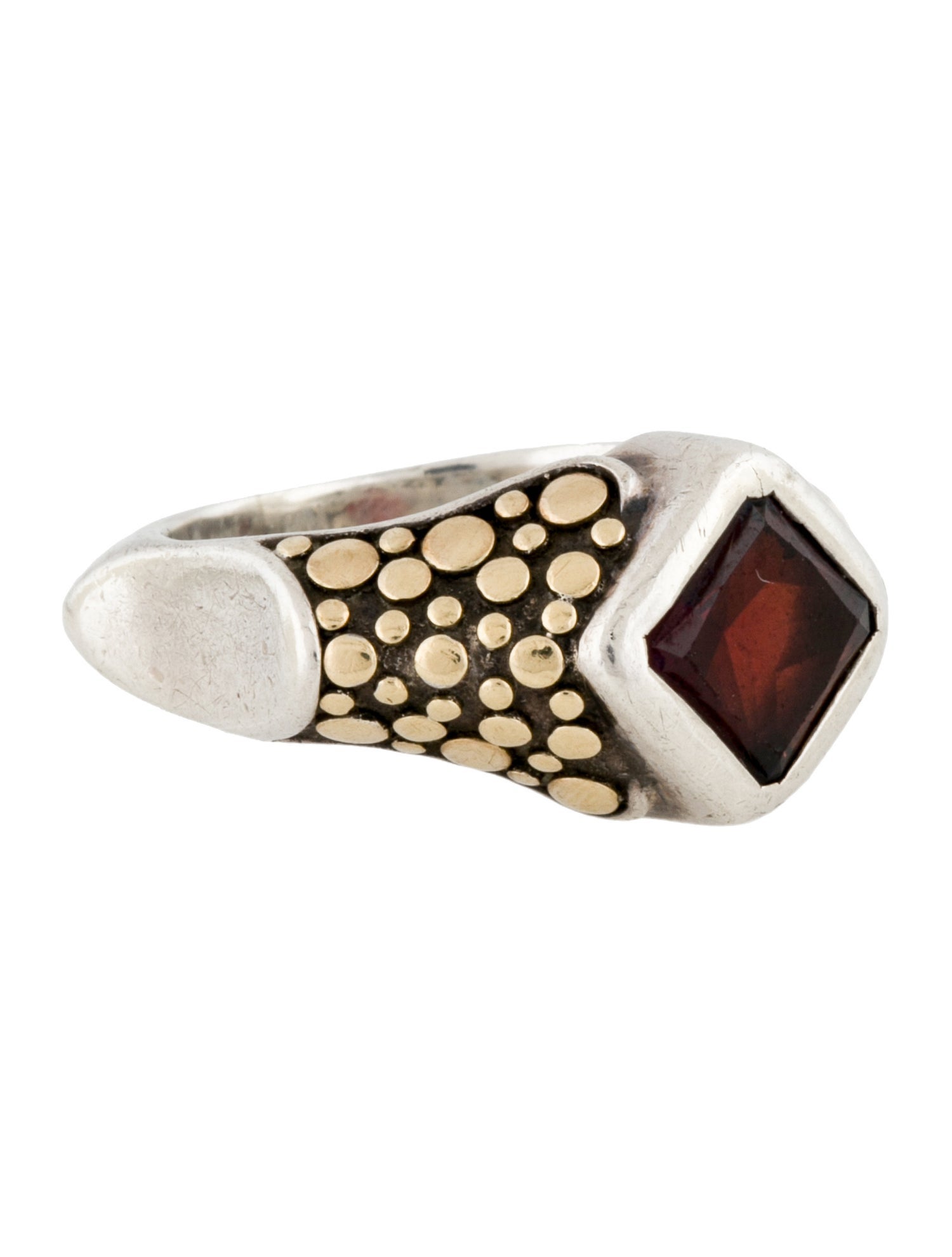 John Hardy Two-Tone, Garnet 'Armadillo' Cocktail Ring
