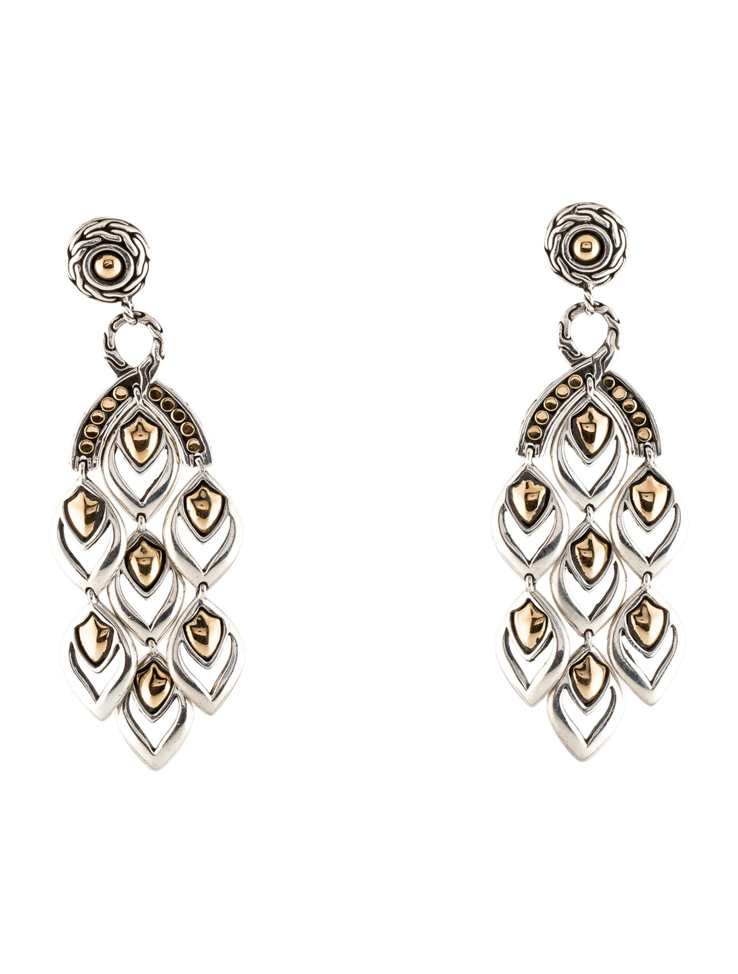 John Hardy Two-Tone Legends Naga Chandelier Earrings
