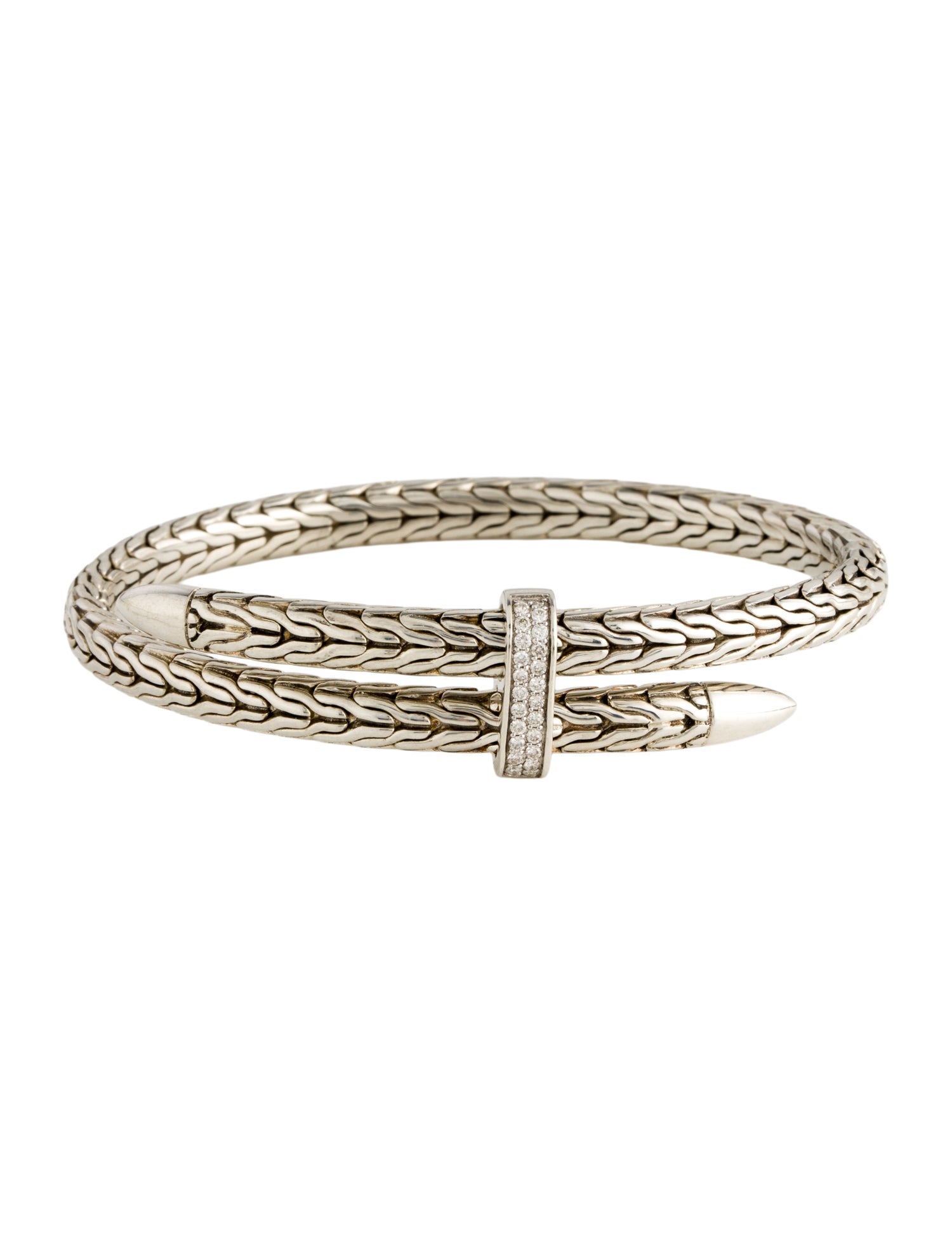 John Hardy Diamond Spear Flex Cuff Bracelet