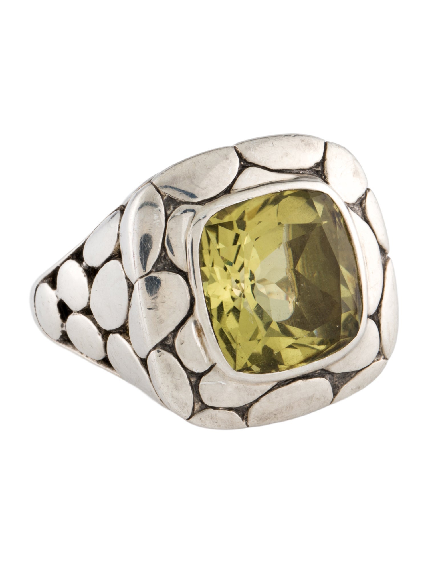 John Hardy Citrine Kali Pebble Cocktail Ring”