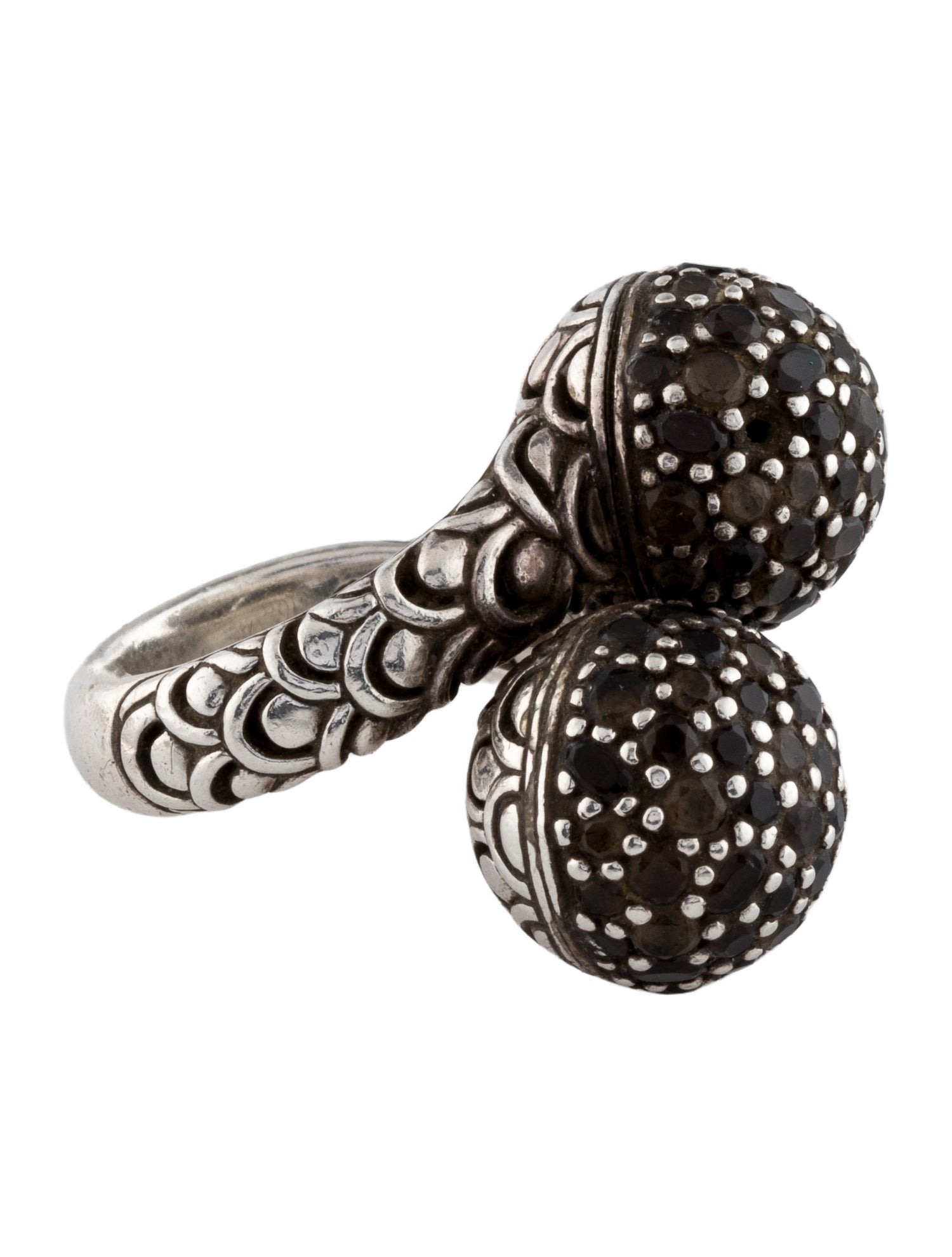 John Hardy Smoky Quartz Bypass Cocktail Ring