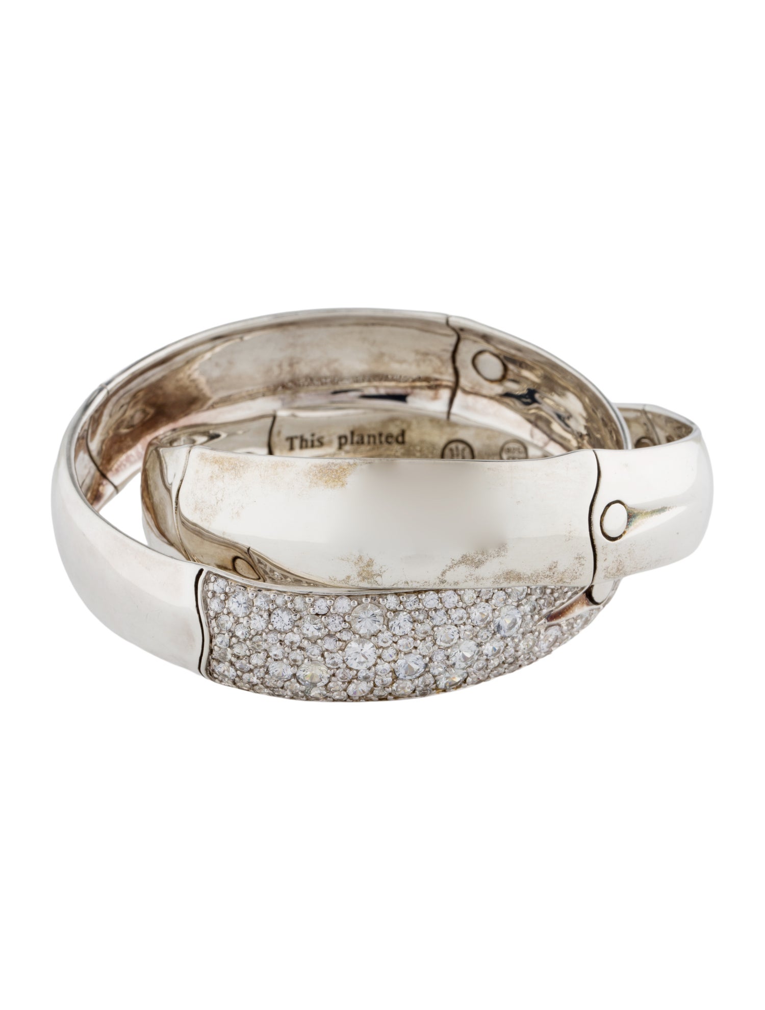 John Hardy Sapphire Interlocking Bangle Bracelet